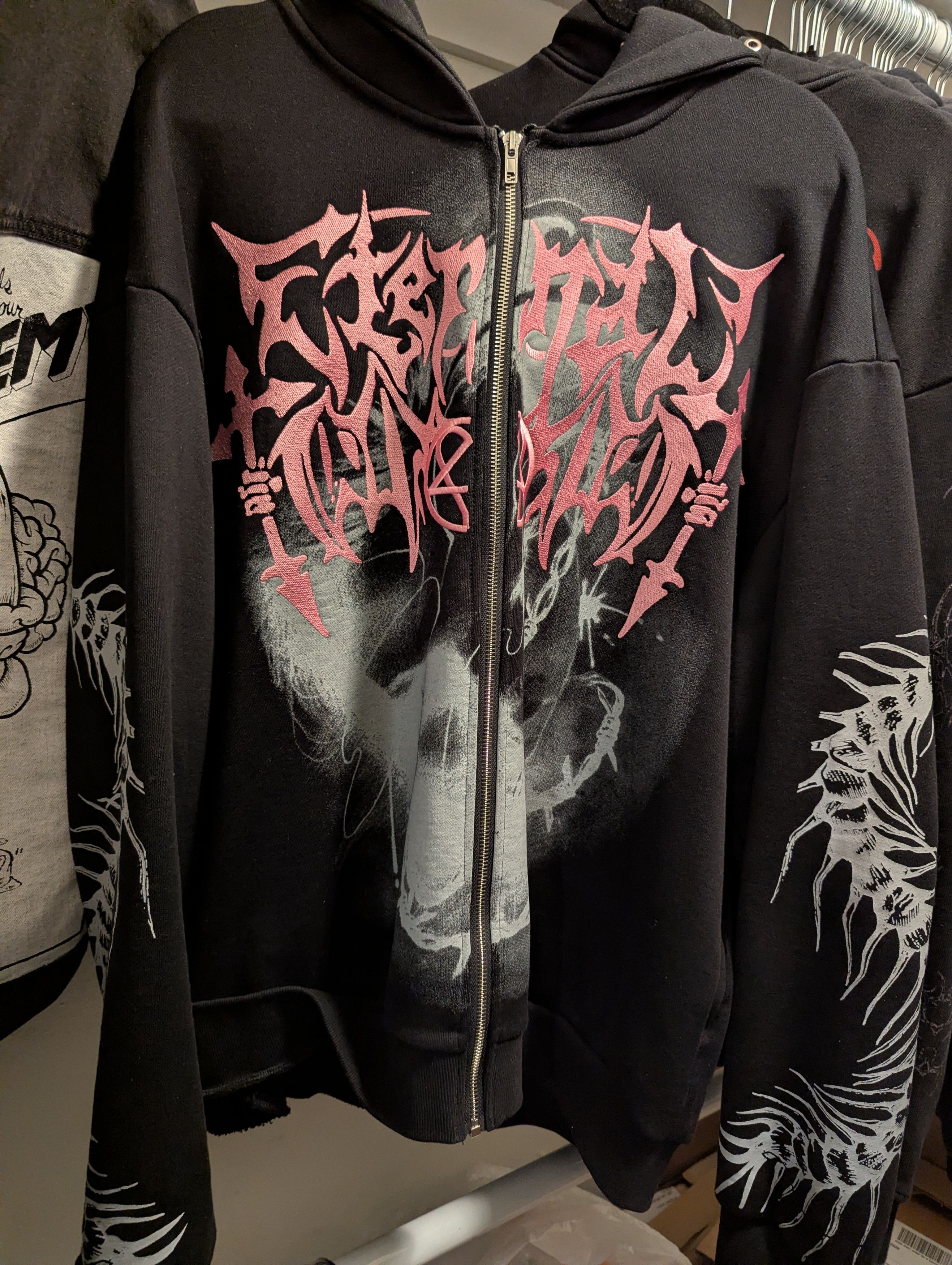 Other Eternal Artwear Pink Wicked Love Zip Up Hoodie XL Size XL / US 12-14 / IT 48-50 - 1 Thumbnail