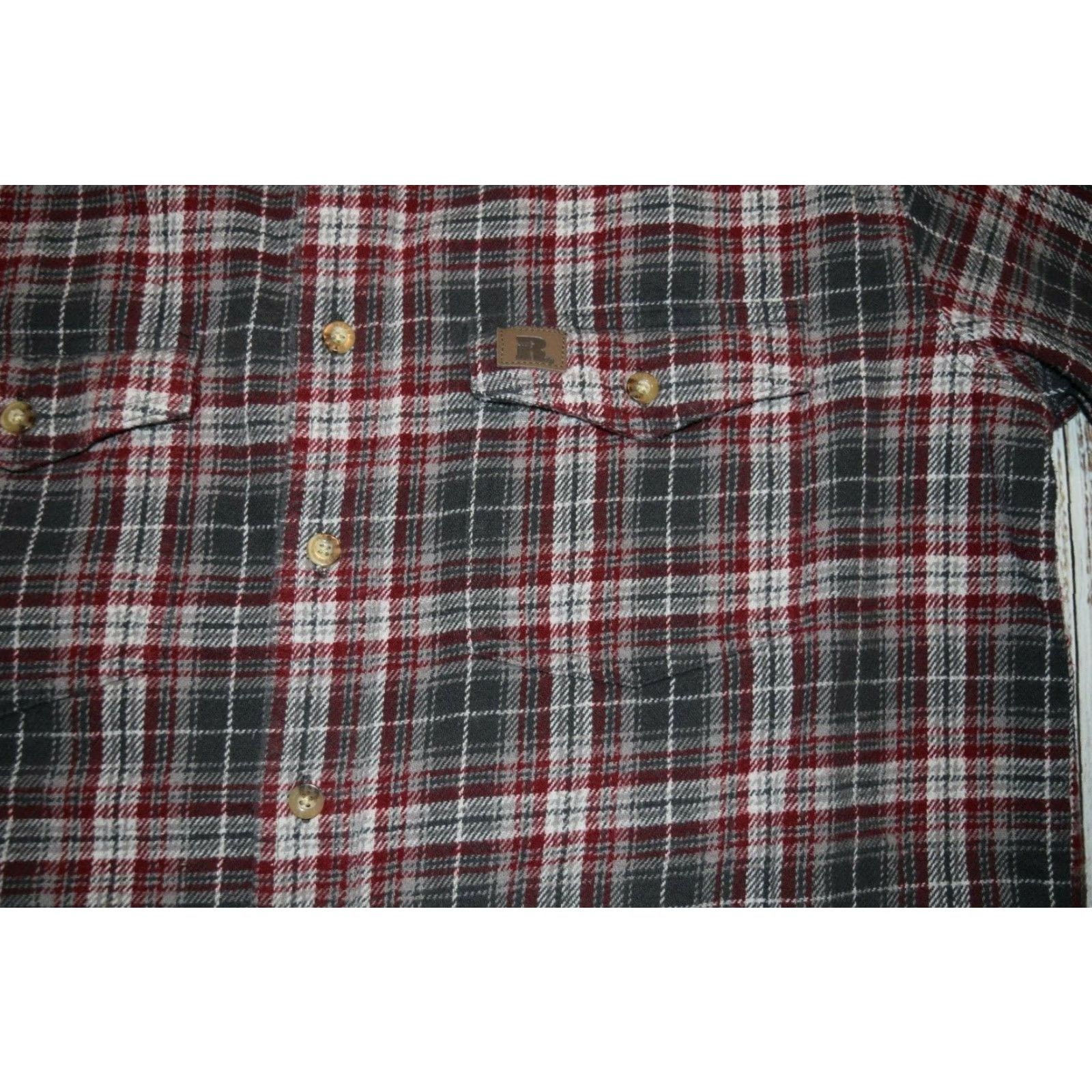Wrangler WRANGLER RIGGS MENS WORKWEAR FLANNEL SHIRT LARGE RED GRAY PLAID EUC Size US L / EU 52-54 / 3 - 2 Thumbnail
