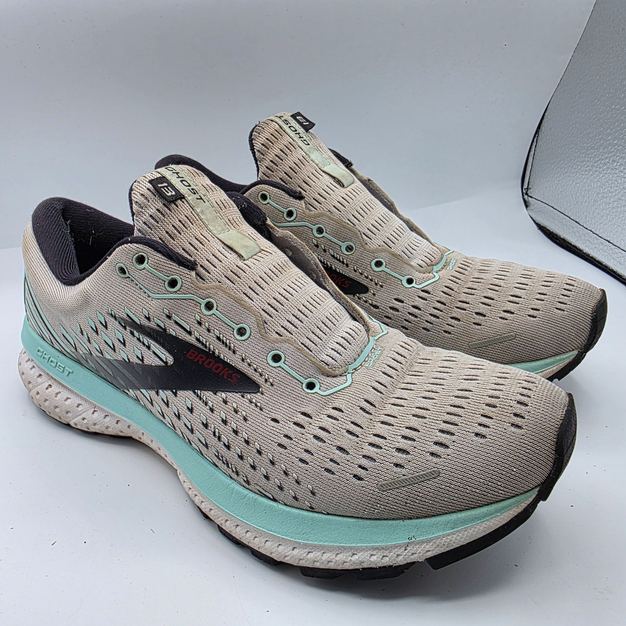 Brooks Brooks Ghost 13 Womens Size 7.5 B Gray Teal Running Walking Size US 7.5 / IT 37.5 - 1 Thumbnail