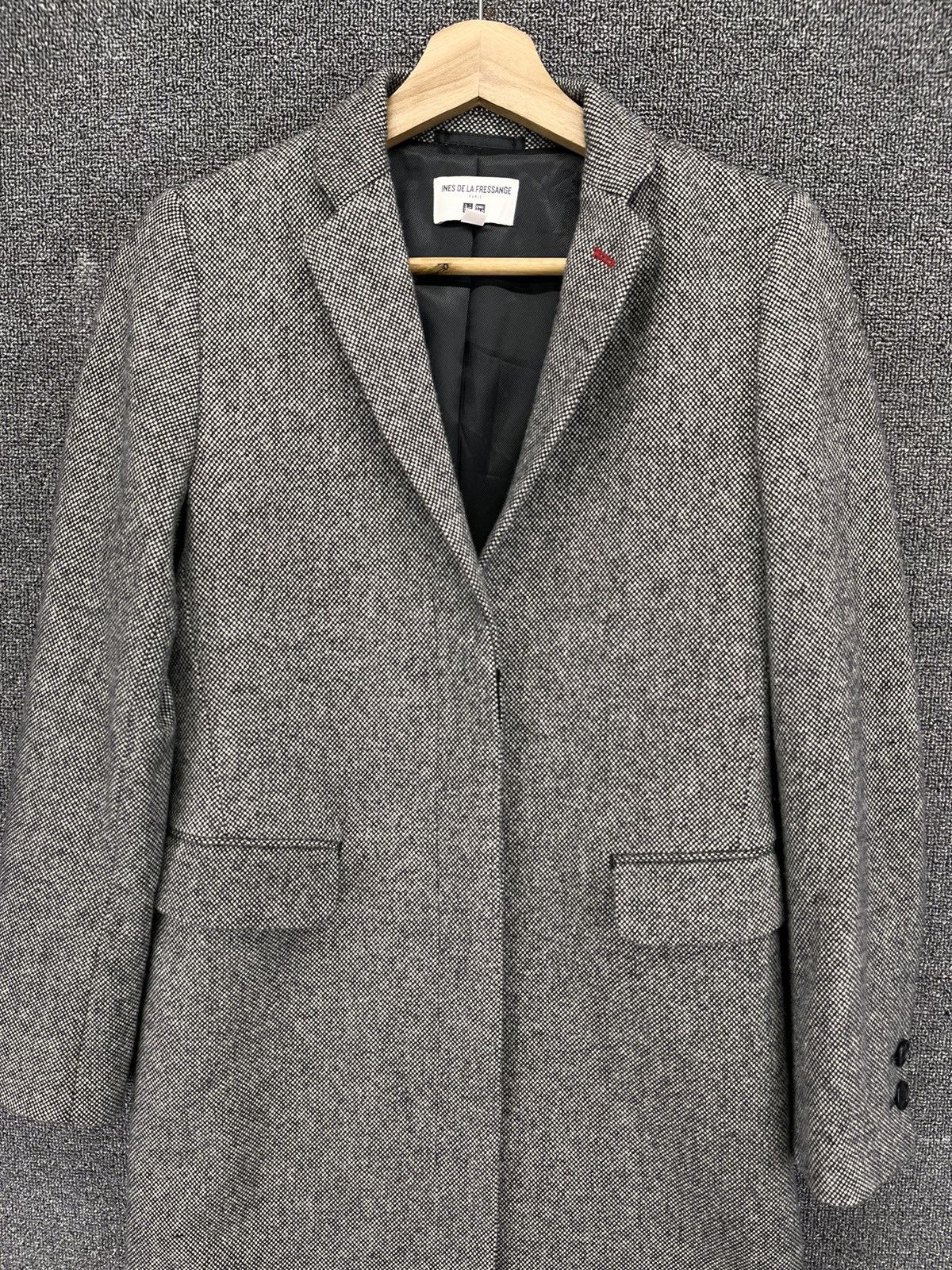 Japanese Brand Ins de La Fressange X Uniqlo Luxury Rare Wool Coat Jacket Size S / US 4 / IT 40 - 4 Thumbnail
