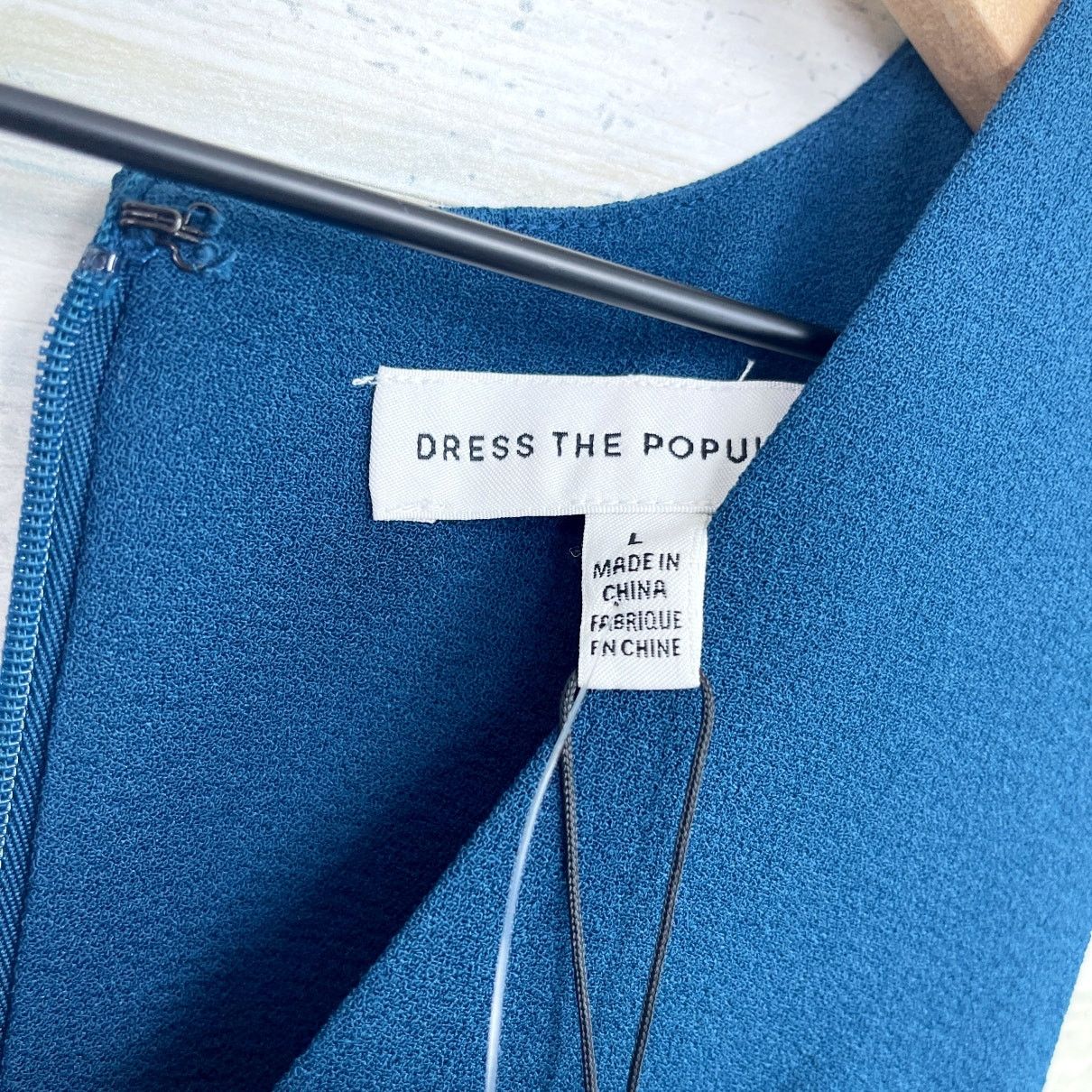 Other Dress The Population Catalina Dress Blue Crepe Cocktail L Size L / US 10 / IT 46 - 6 Thumbnail