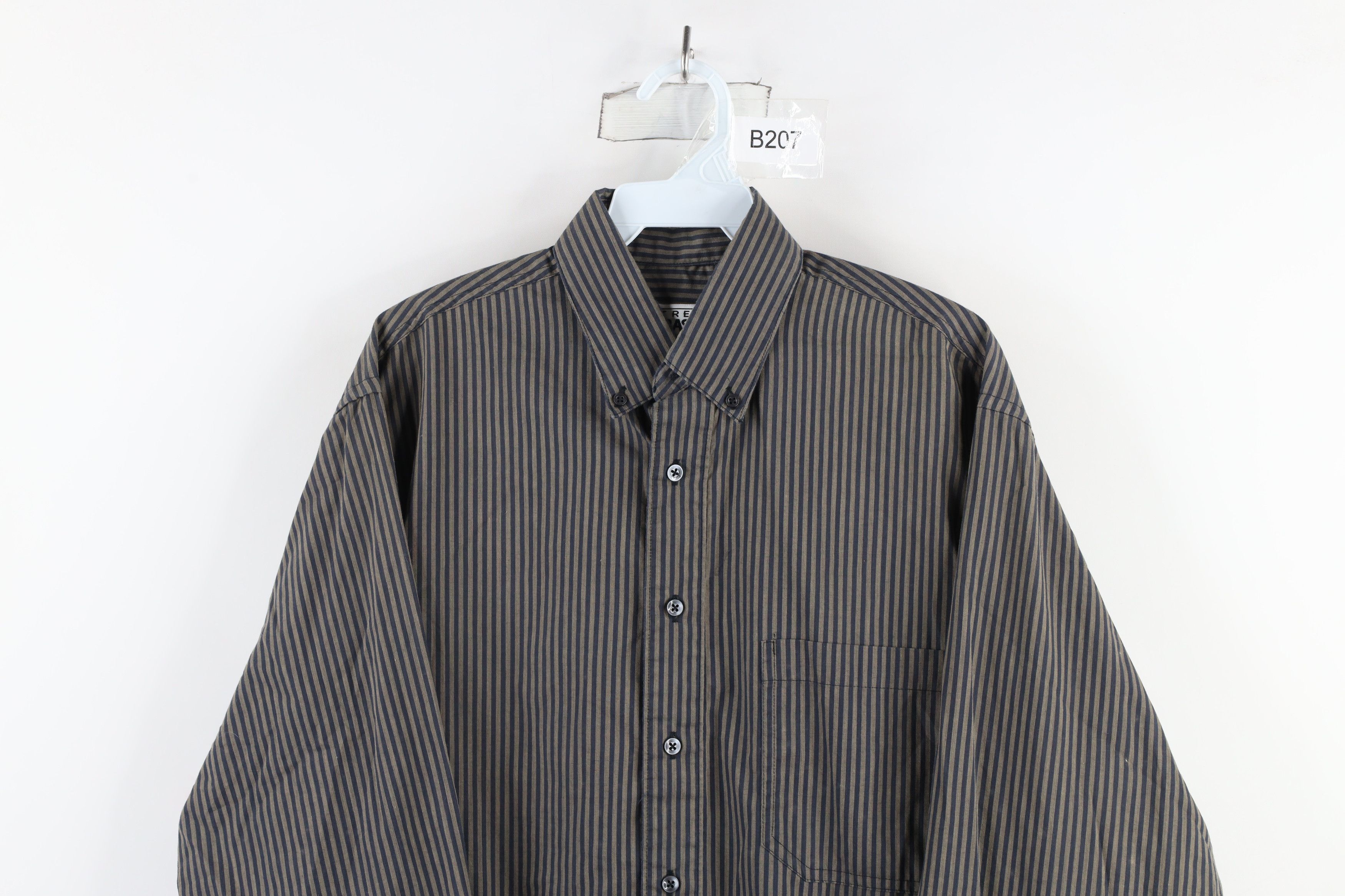 Vintage Vintage 90s Streetwear Striped Collared Button Down Shirt Size US M / EU 48-50 / 2 - 2 Thumbnail