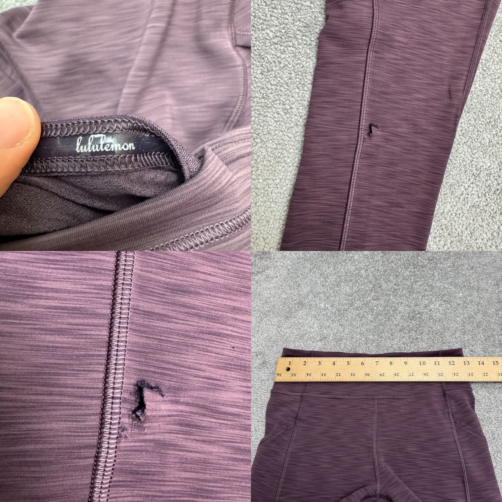 Lululemon Lululemon Fast & Free Leggings Women's 6 Purple Inseam 25in Athleisure Run Athletic Compression Size 28" / US 6 / IT 42 - 8 Thumbnail