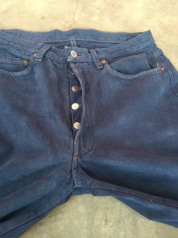 Levi's × Vintage 90s Vintage Levis 501 Made In USA Straight Leg Jeans 31x34 Size US 31 - 6 Thumbnail