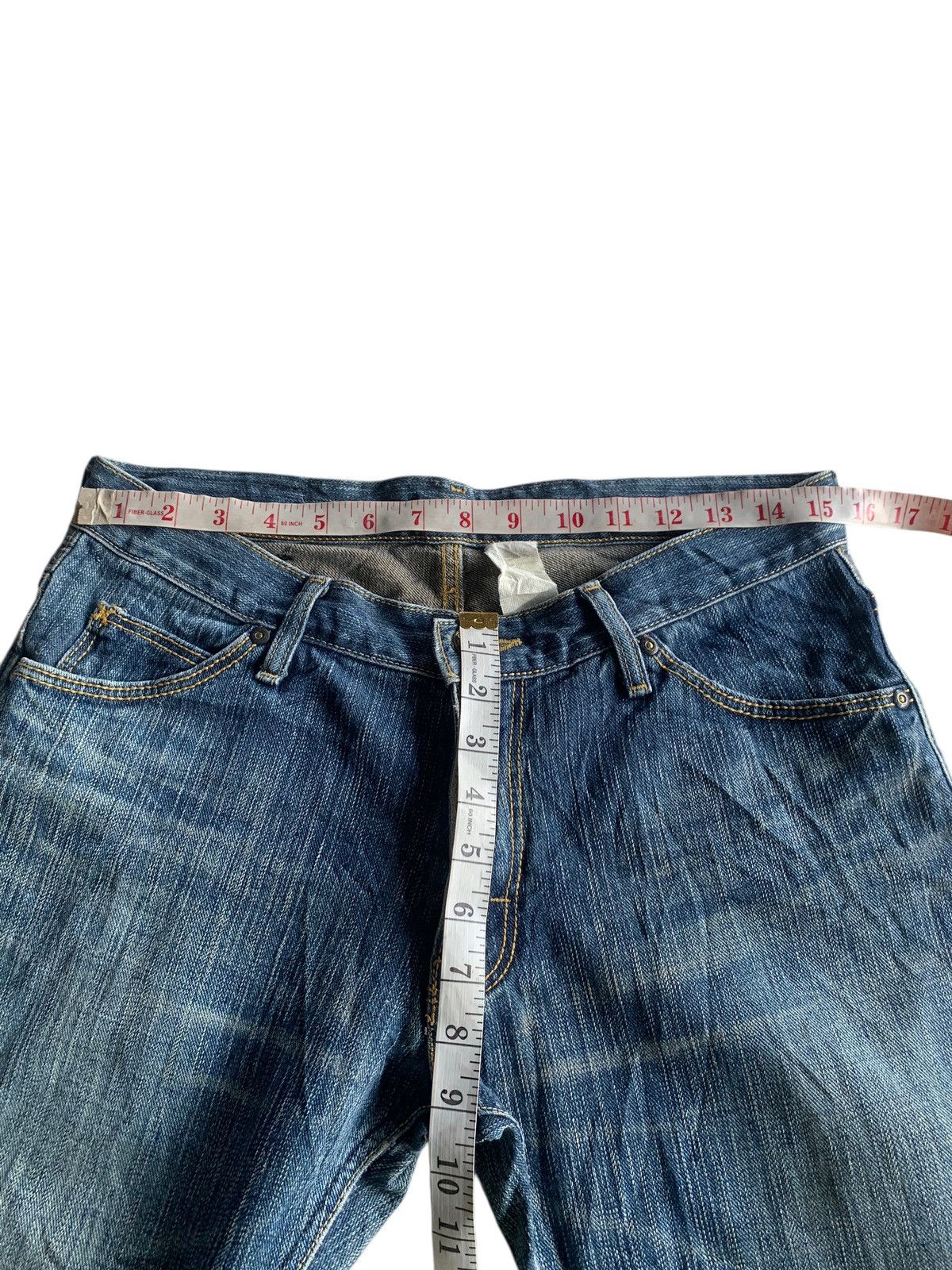 Lee FLARE LEE RIDERS RUSTY JAPANESE PUNK STYLE DISTRESSED DENIM Size US 31 - 15 Thumbnail