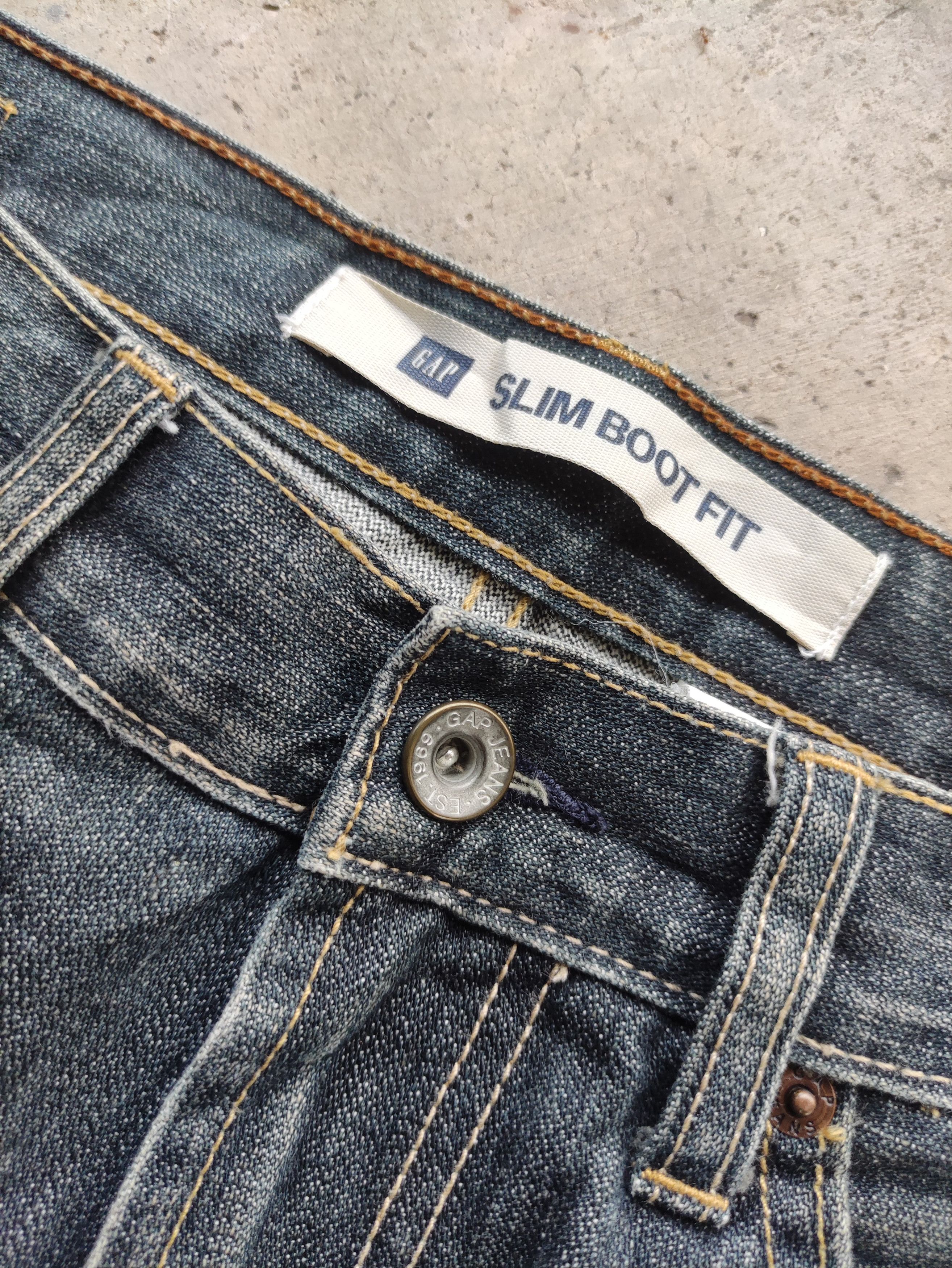 Gap Vintage Gap Micro Flare Jean Distressed Faded Denim Size US 32 / EU 48 - 5 Thumbnail