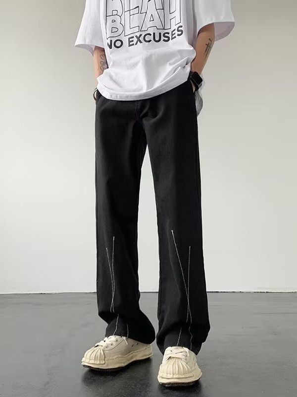 Japanese Brand Retro loose straight leg casual jeans Size US 30 / EU 46 - 3 Thumbnail
