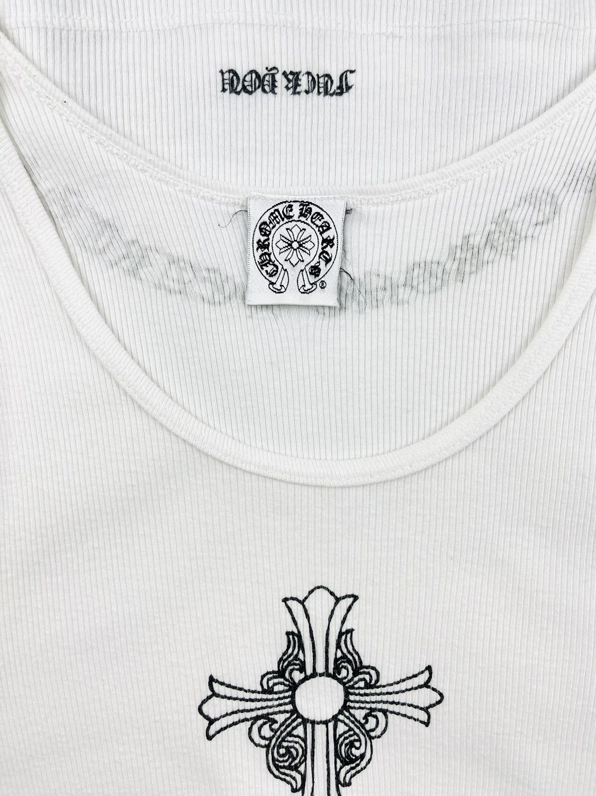 Chrome Hearts Chrome Hearts Vintage Floral Cross Logo Tank Top White Size L / US 10 / IT 46 - 3 Thumbnail