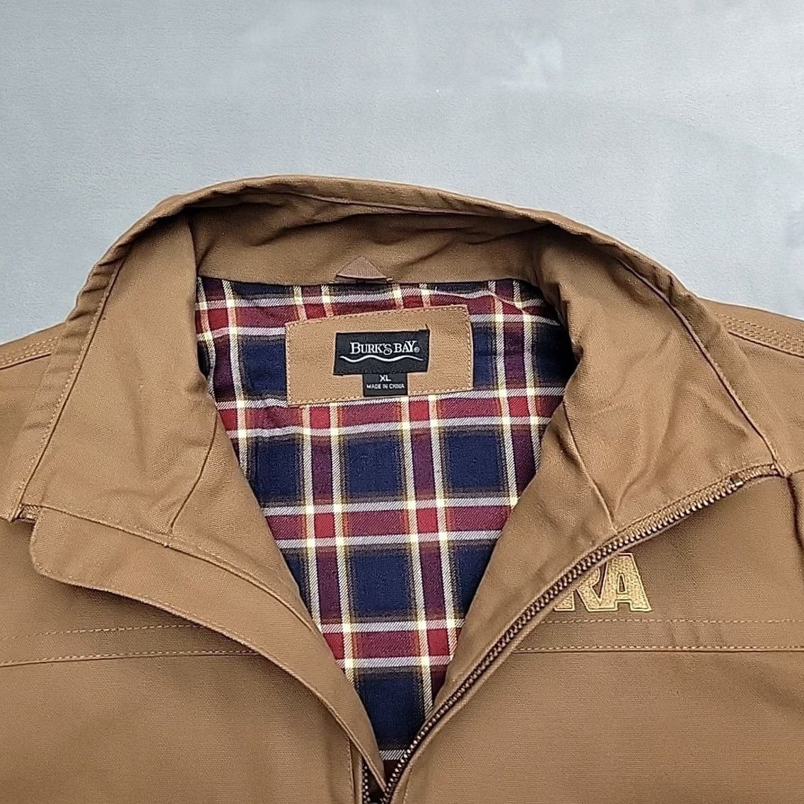 Vintage Burk's Bay Jacket Mens XL Brown Plaid Flannel Lined Concealed Carry Canvas NRA Jacket Size US XL / EU 56 / 4 - 4 Thumbnail