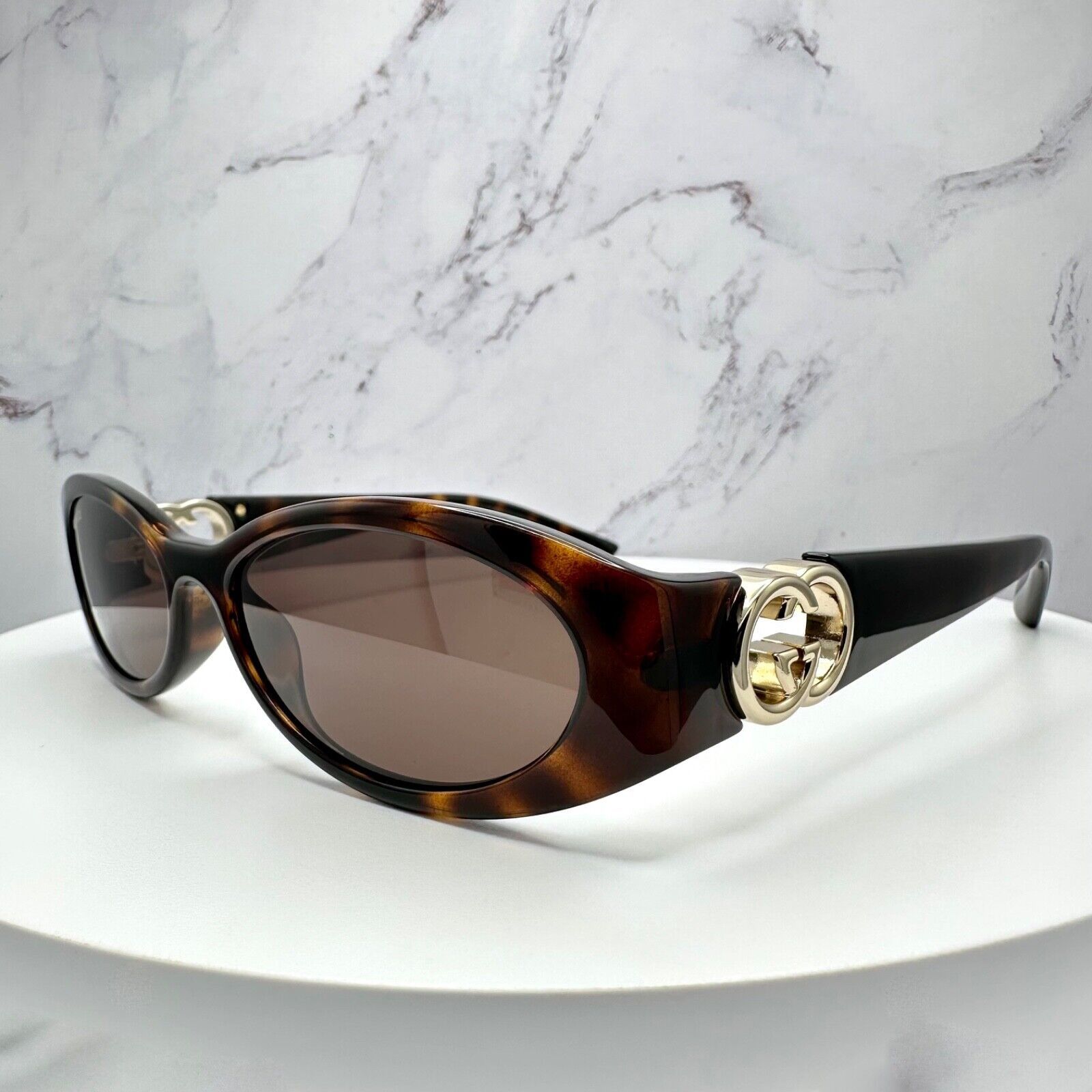 Gucci New Gucci Sunglasses Brown Tortoise Hailey Bieber Collab Size ONE SIZE - 15 Thumbnail