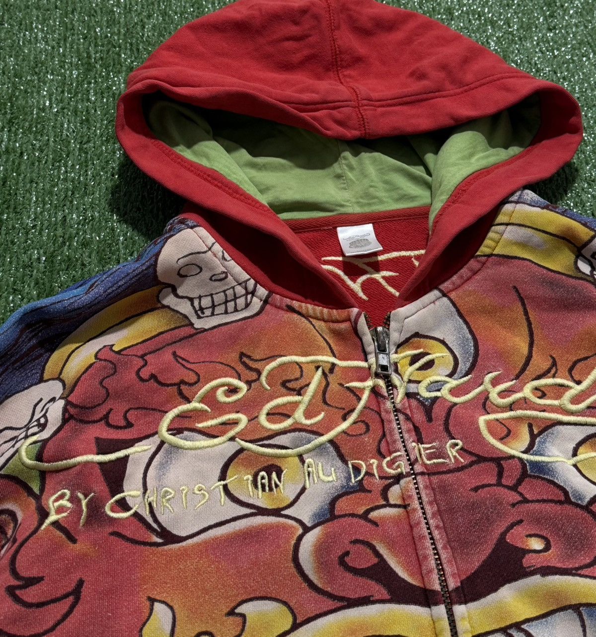 Ed Hardy Vintage Ed Hardy by Christian Audigie Zip Hoodie Y2K Dragon Size US XL / EU 56 / 4 - 3 Thumbnail
