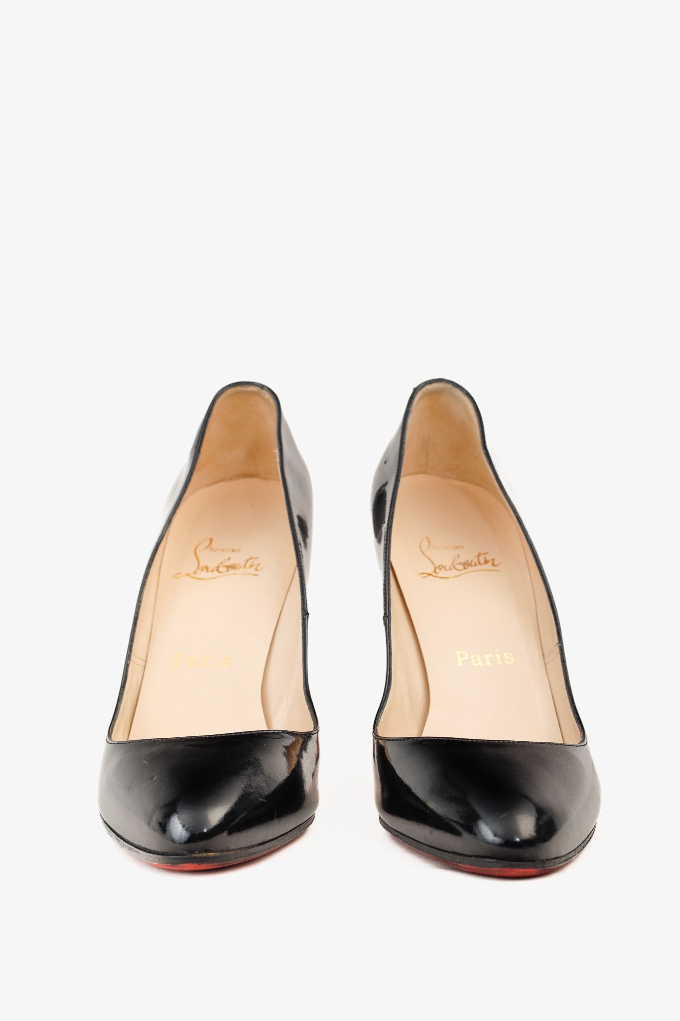 Christian Louboutin Christian Louboutin Silver Mirror Heel Patent Leather Pumps Size US 8.5 / IT 38.5 - 2 Thumbnail
