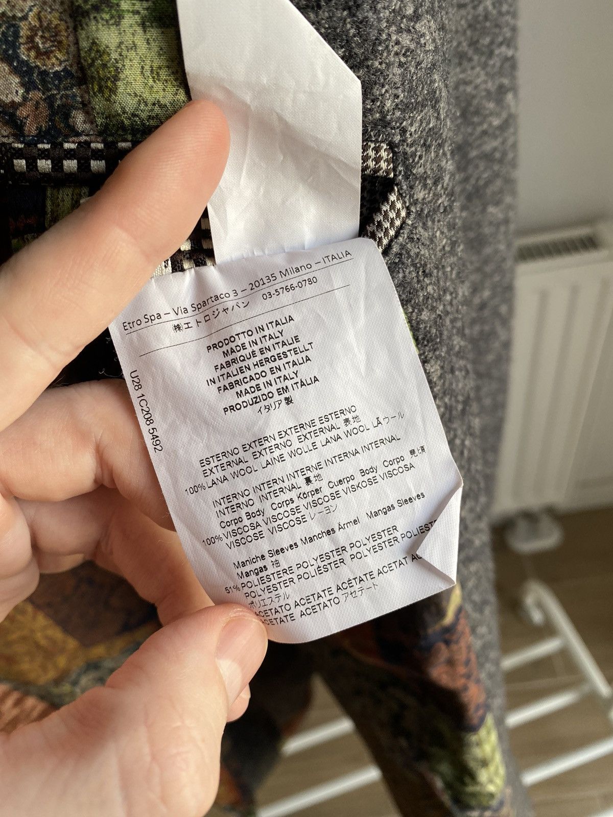 Etro Etro Wool Coat Size US L / EU 52-54 / 3 - 15 Thumbnail