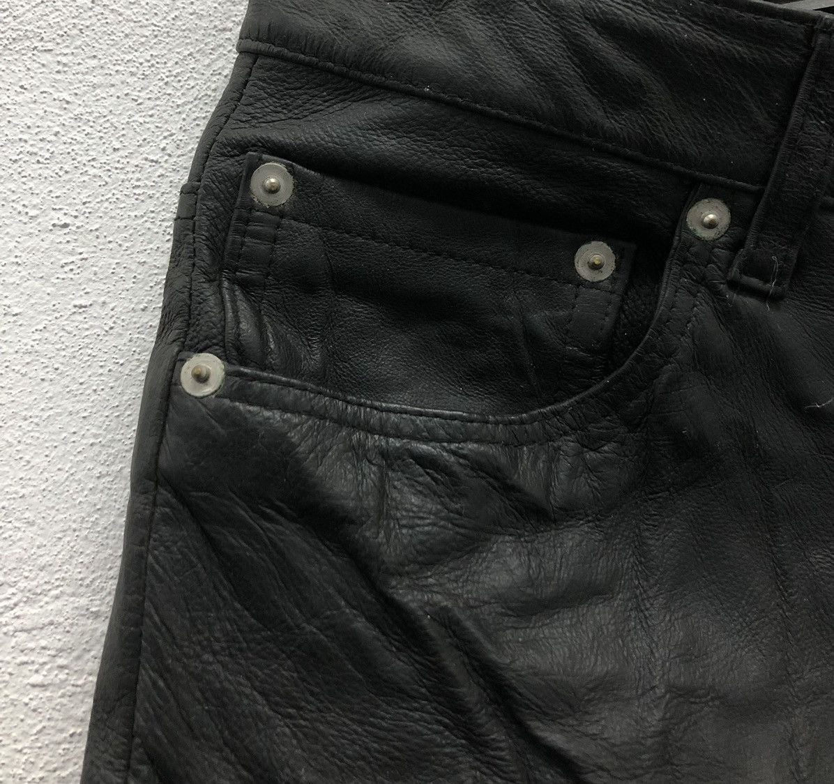 Japanese Brand Vintage Dog House Black Genuine Leather Pants Size US 31 - 5 Thumbnail