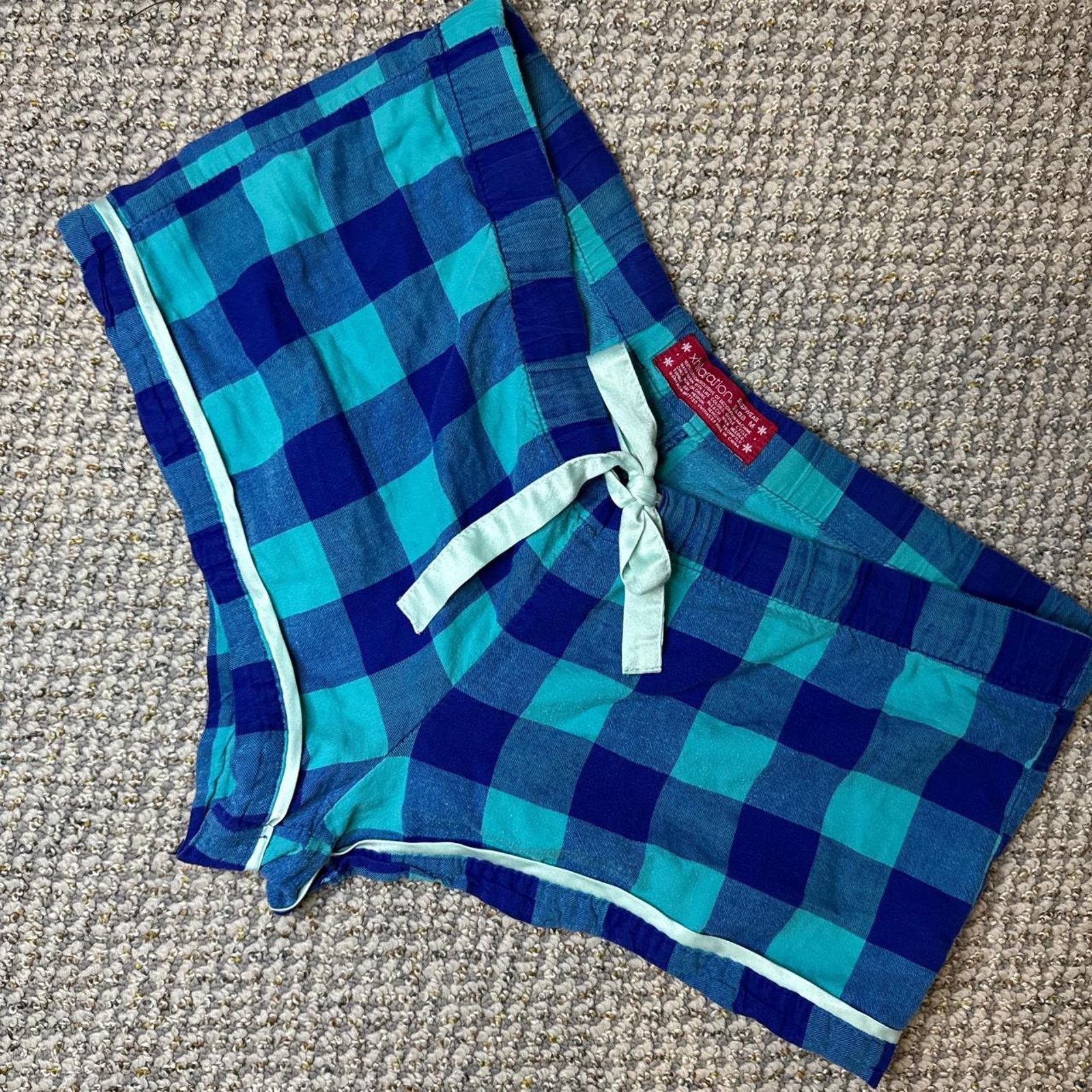 Other Y2K vintage plaid low rise blue mini micro shorts Size 36" / US 14 / IT 50 - 3 Thumbnail