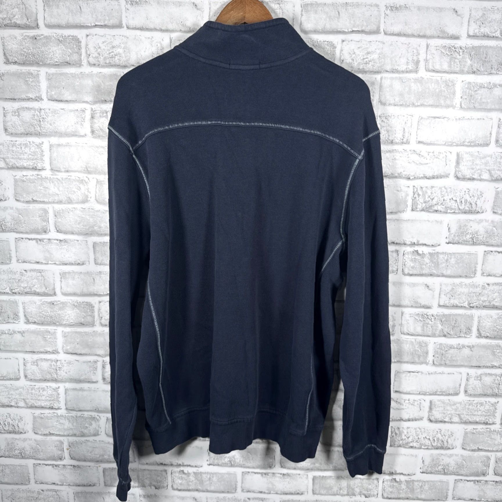 Tommy Bahama Tommy Bahama Blue Half Zip Pullover Mens XL Sweater Color Blue Zip Pullover Size US XL / EU 56 / 4 - 4 Thumbnail