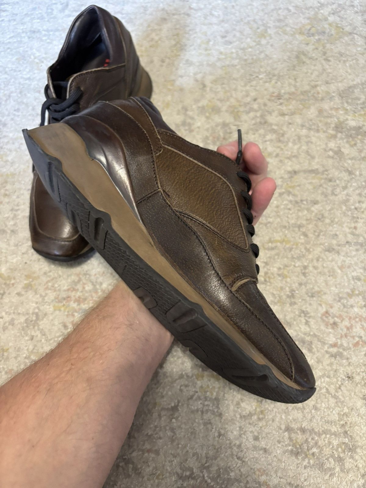 Miu Miu Miu Miu 90s Leather Runners Size US 5.5 / EU 38 - 9 Thumbnail