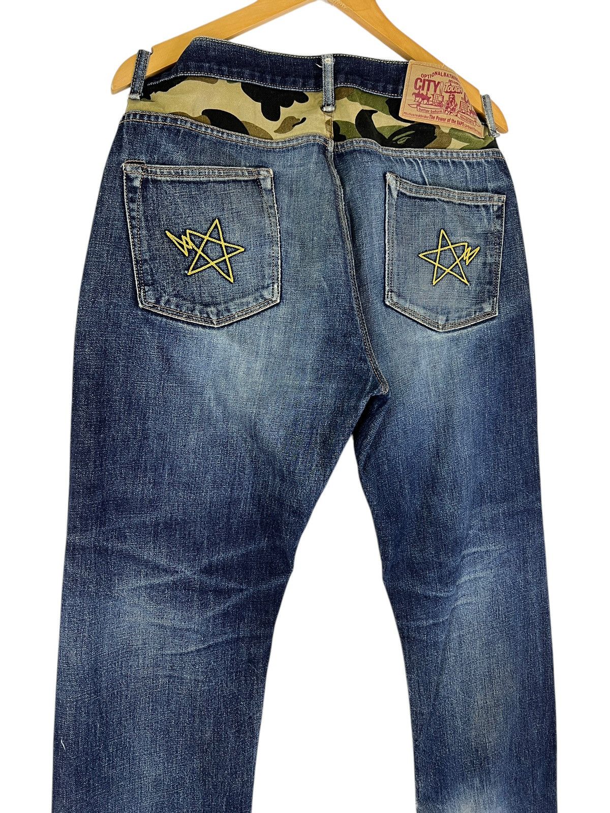 Bape 💥 Nigo Era A Bathing Ape Bape star Camo Jeans Made In japan Size US 34 / EU 50 - 5 Thumbnail