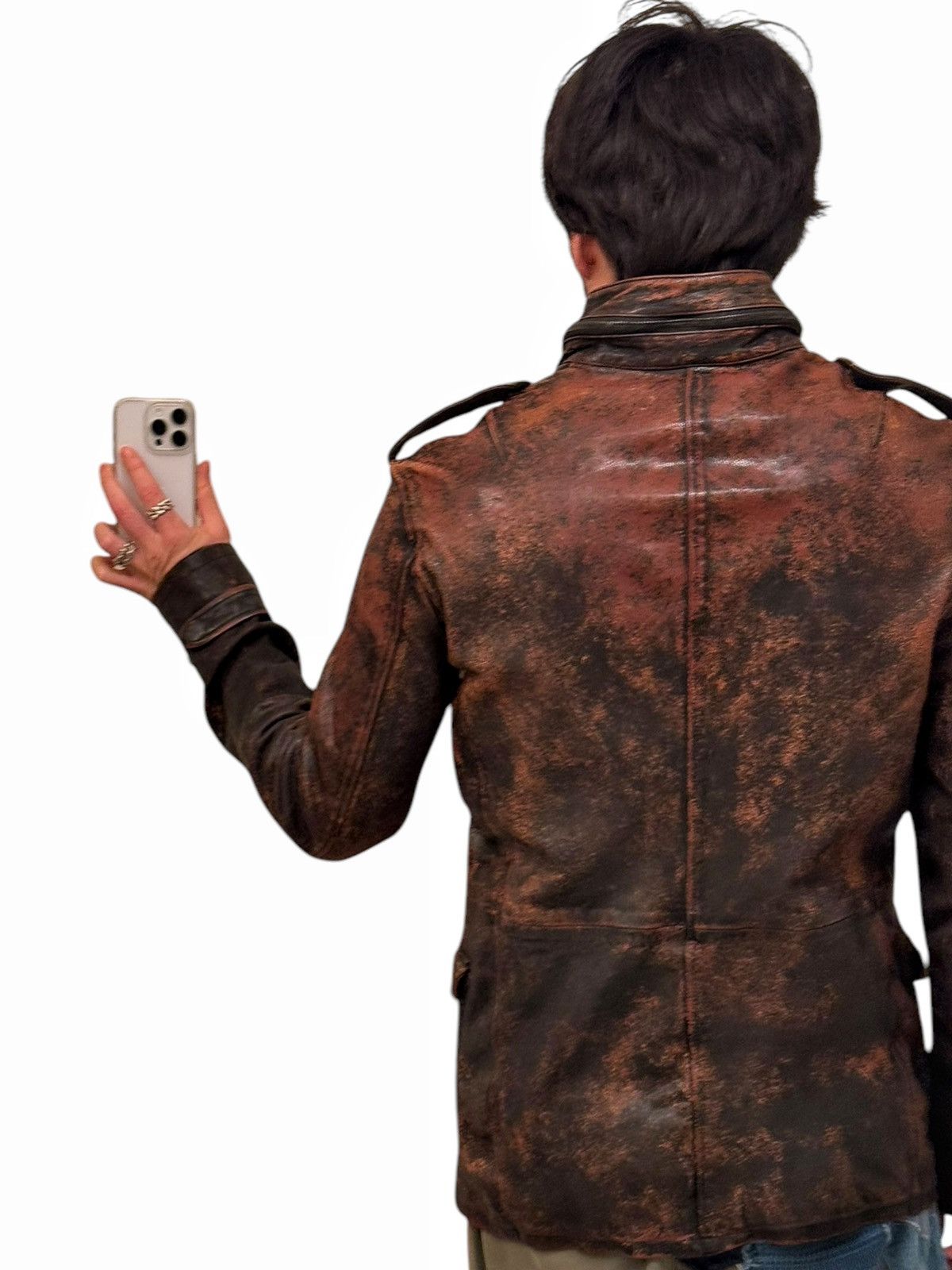 Isamu Katayama Backlash GRAIL x Backlash 1/1 “Rust” Speckled Leather Jacket Size US L / EU 52-54 / 3 - 14 Thumbnail