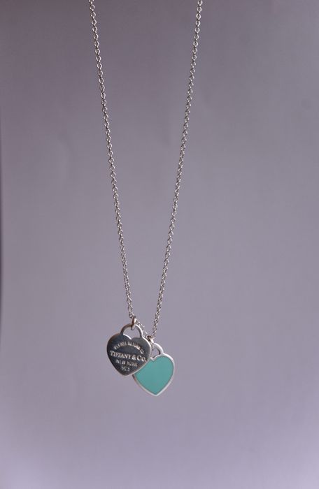 Tiffany & Co. Tiffany Blue Double Heart Tag Pendant | Grailed