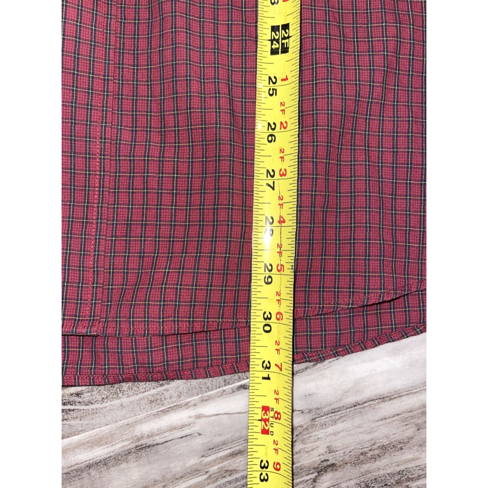 Chaps Chaps Shirt Button-Up Men L Red Plaid Long Sleeve Wrinkle Free Easy Care Casual Business Travel Size US L / EU 52-54 / 3 - 7 Thumbnail