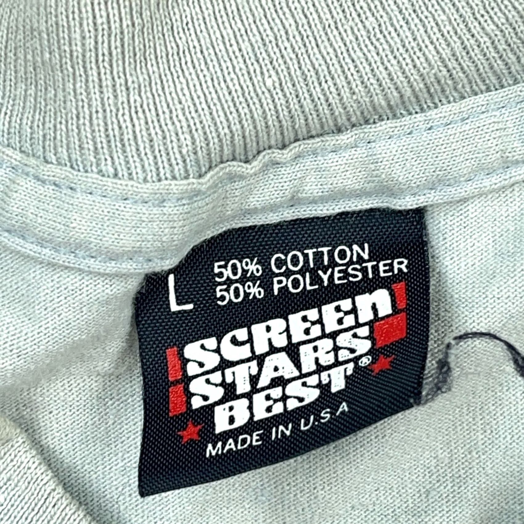 Vintage VINTAGE Screen Stars Shirt Men Large Gray Teacher Tee Single Stitch 80s 90s Worn Size US L / EU 52-54 / 3 - 3 Thumbnail