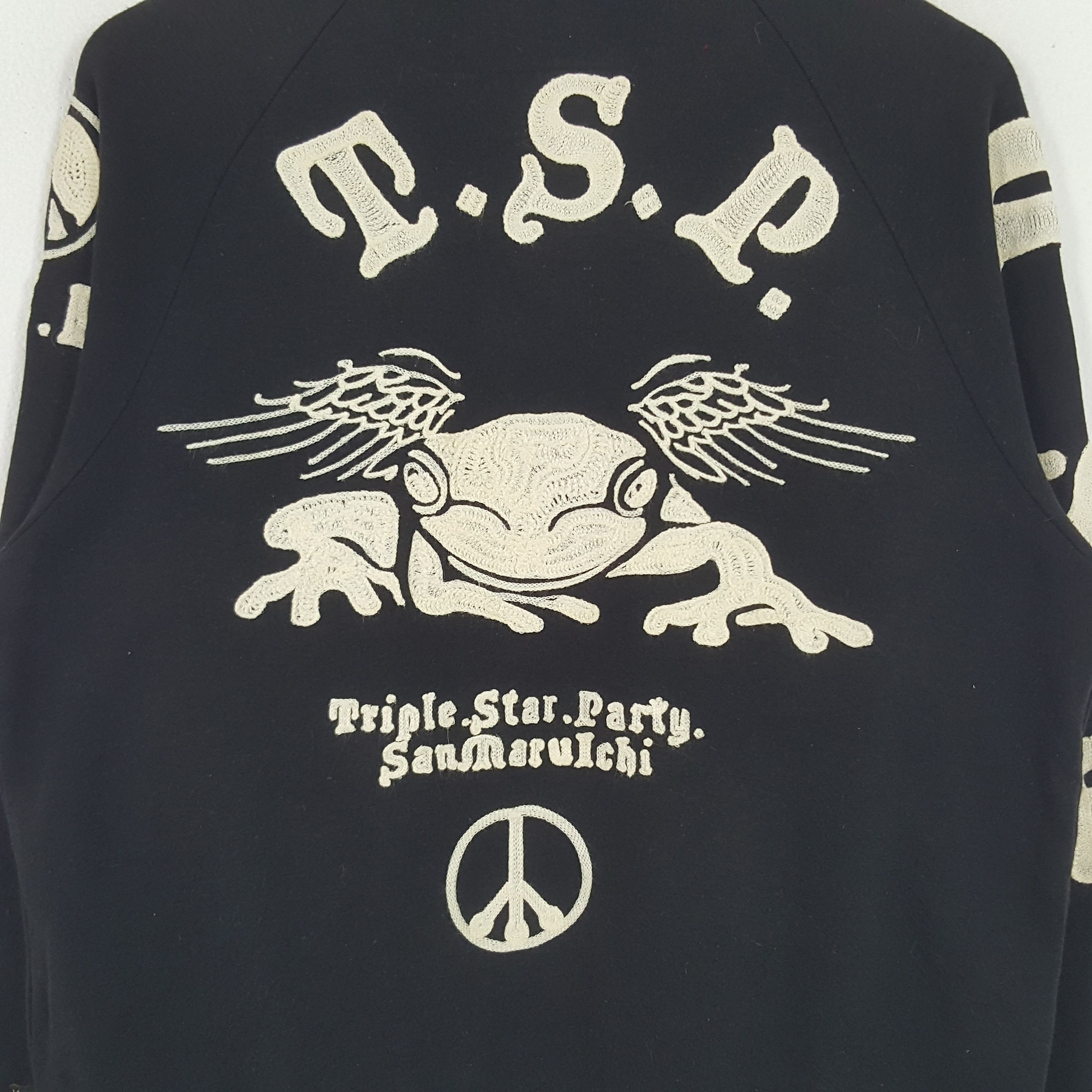 Japanese Brand × Vintage Vintage Triple Star Party Japanese Punk Style Sweater Jacket Size US M / EU 48-50 / 2 - 2 Thumbnail