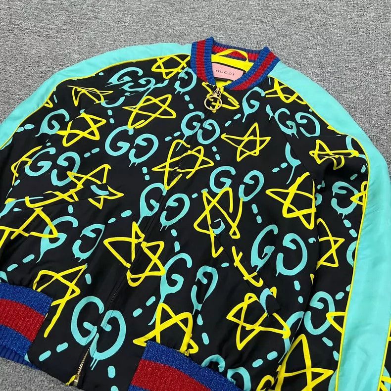 Gucci Gucci Star Print Baseball Jacket-2506 Size M / US 6-8 / IT 42-44 - 4 Thumbnail