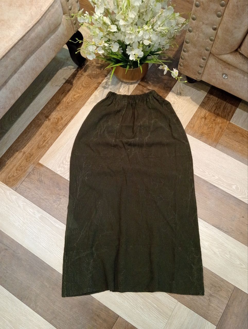 Issey Miyake VINTAGE PLANTATION ISSEY MIYAKE PLEATED MAXI SKIRT - SIZE M Size 26" / US 2 / IT 38 - 1 Thumbnail