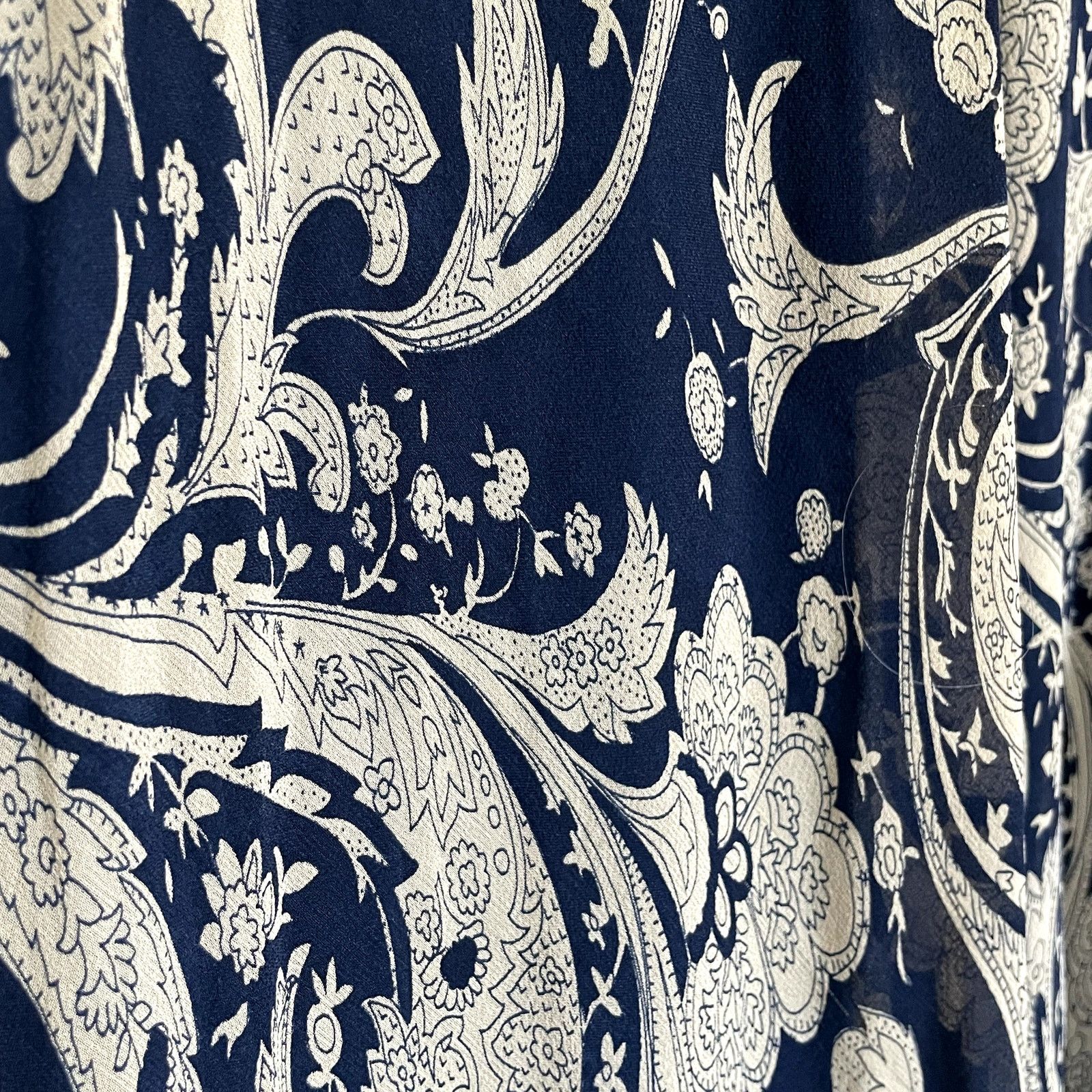 Other Vintage RJ Collection 100% Silk Paisley Lined Maxi Skirt Size 28" / US 6 / IT 42 - 6 Thumbnail