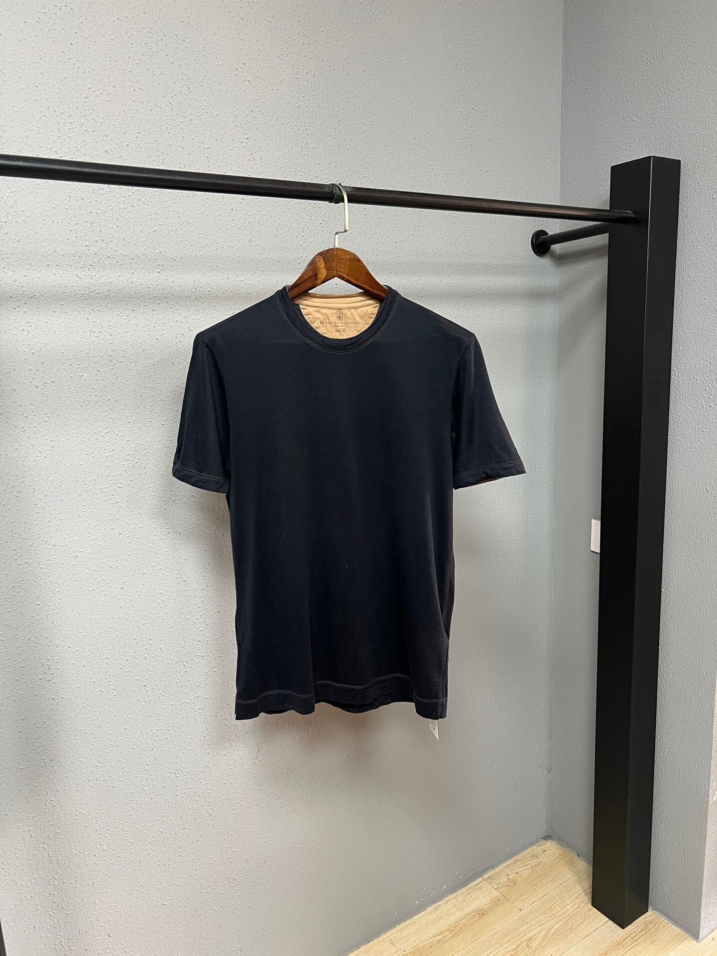 Brunello Cucinelli Brunello Cucinelli Black Silk Colorblock Tee Size US M / EU 48-50 / 2 - 1 Thumbnail