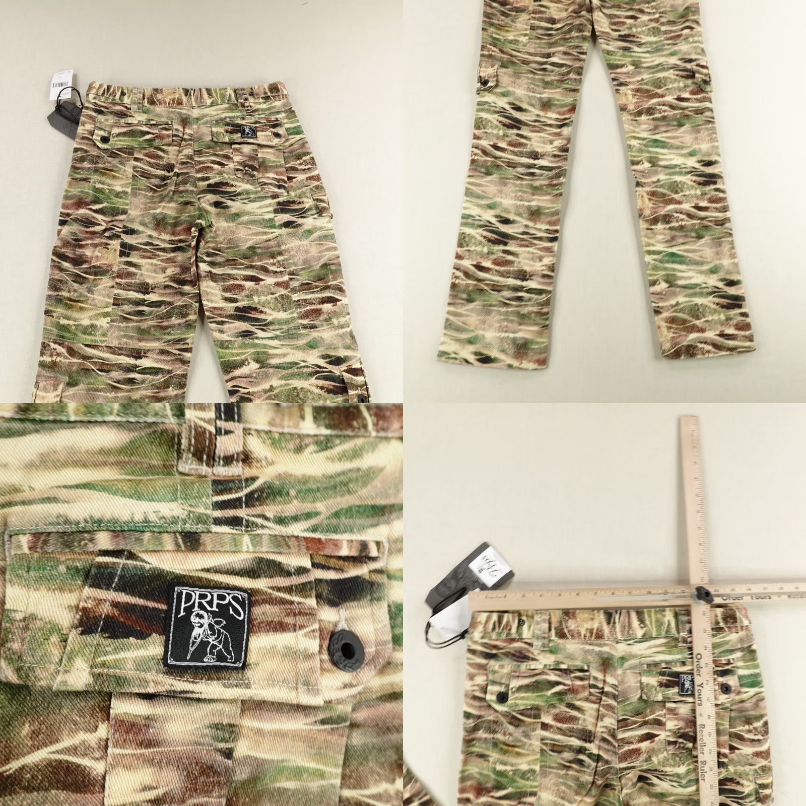 Prps PRPS Pants Mens 30 Camouflage Cargo Straight Leg Button Fly Cargo Jeans NEW 98 Size US 30 / EU 46 - 8 Thumbnail