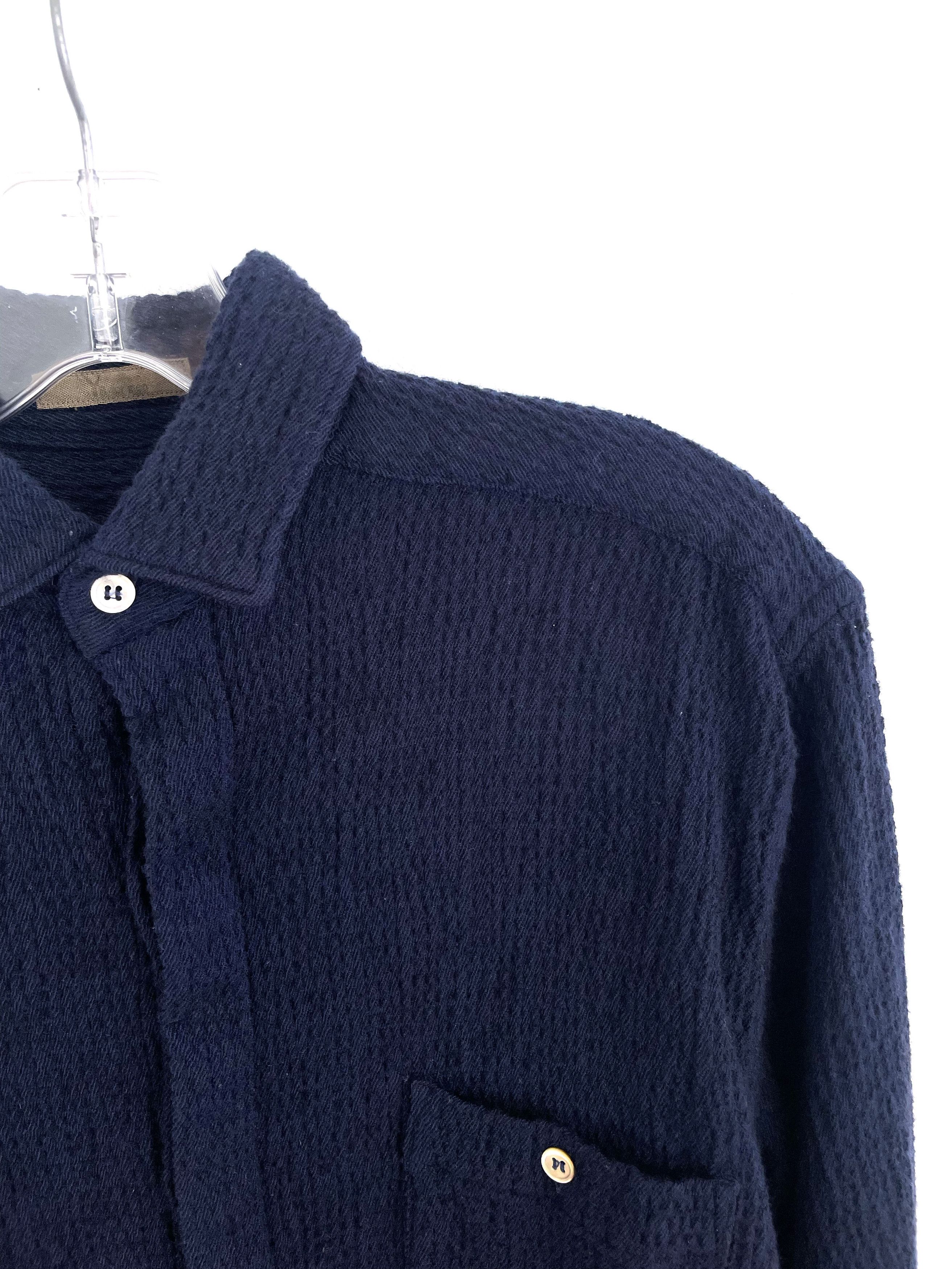 Yohji Yamamoto 80's Textured Weave Shirt Size US M / EU 48-50 / 2 - 6 Thumbnail