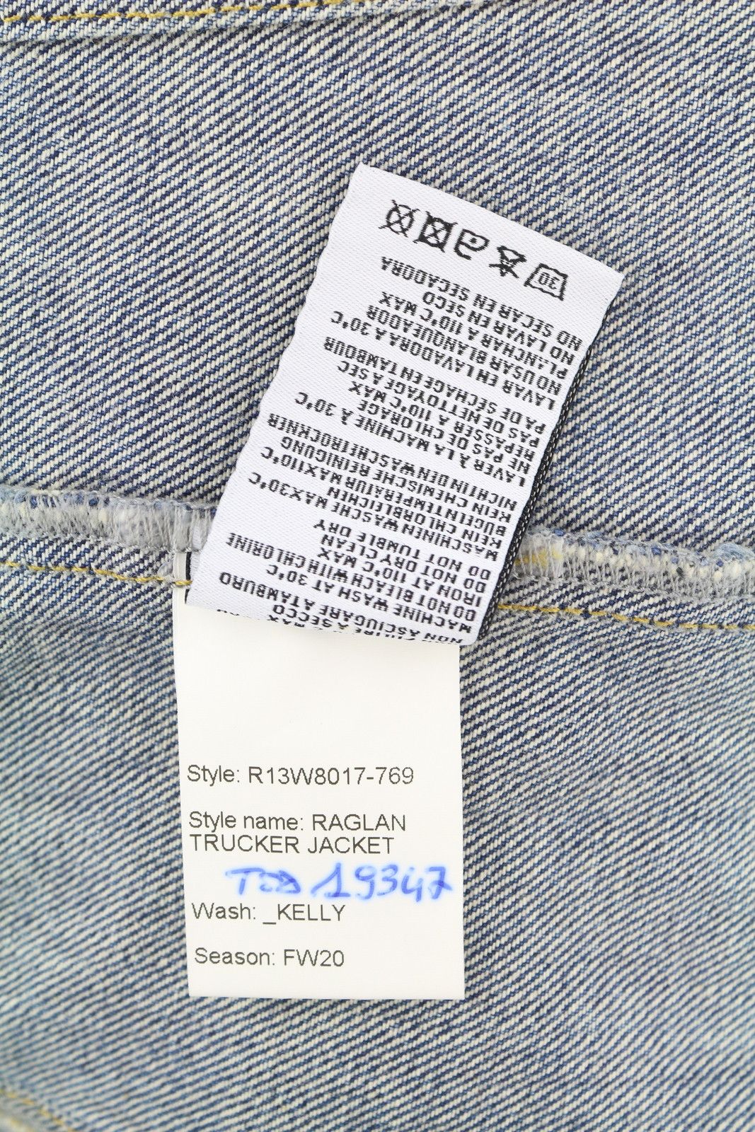 R13 RAGLAN TRUCKER M Kelly Loose Fit Button-Up Denim 86166 Size M / US 6-8 / IT 42-44 - 8 Thumbnail