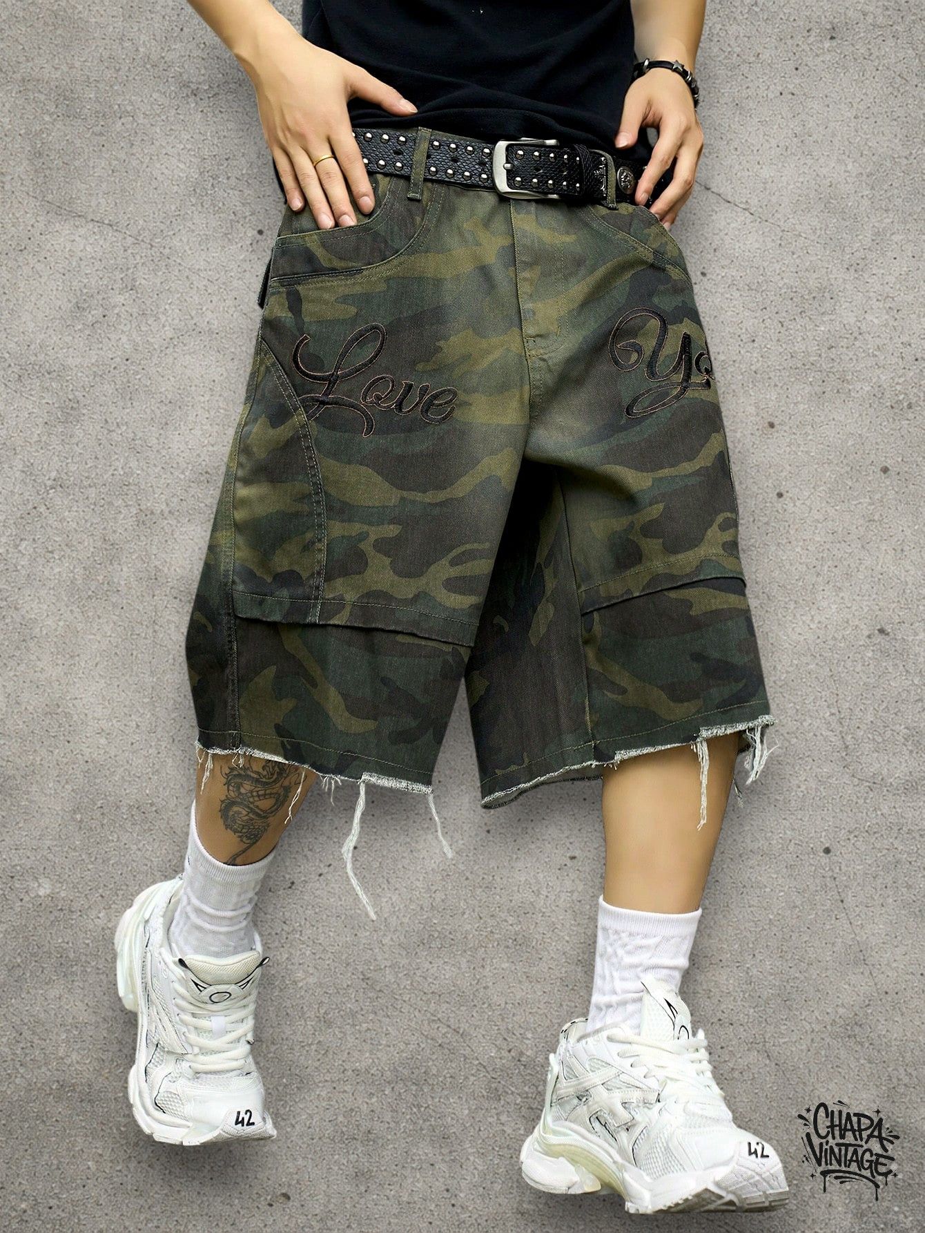 Japanese Brand Distressed camo shorts Size US 32 / EU 48 - 4 Thumbnail