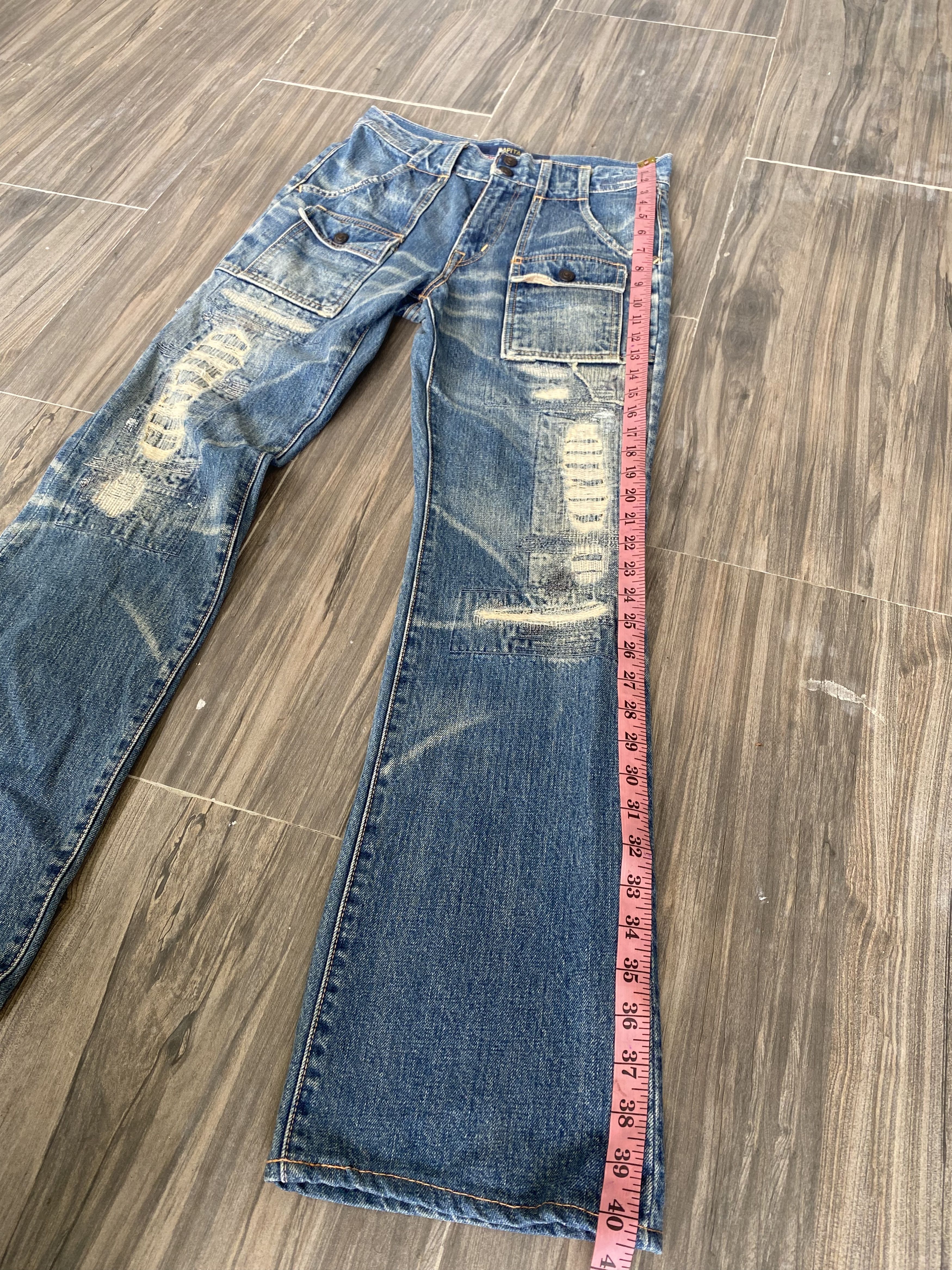 Kapital INSANE💥 KAPITAL SASHIKO BORO FLARE BUSHPANT DISTRESSED Size US 29 - 16 Thumbnail