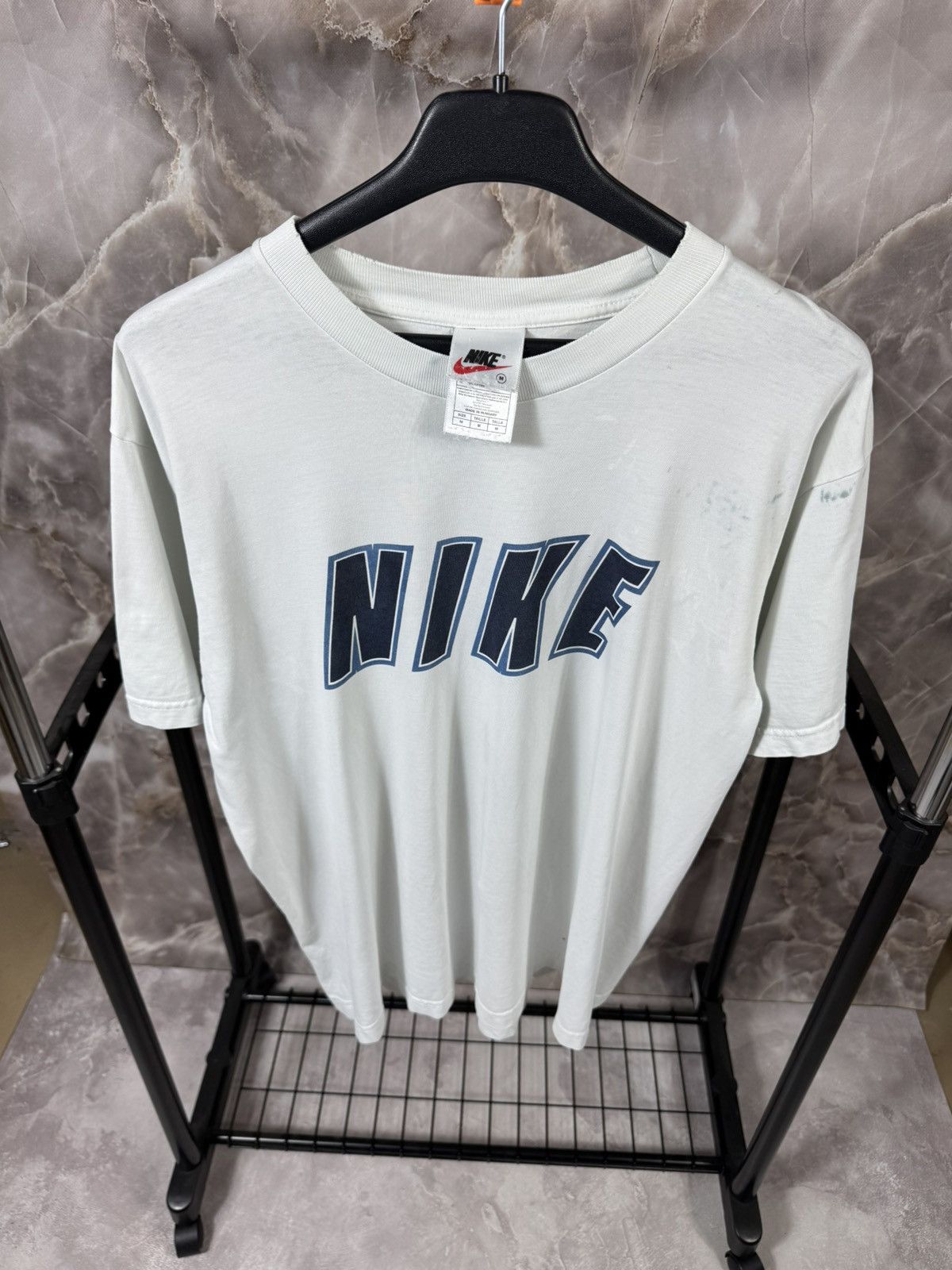 Other Vintage 00s Nike Print Logo Crewneck Distressed Tee Size US M / EU 48-50 / 2 - 2 Thumbnail