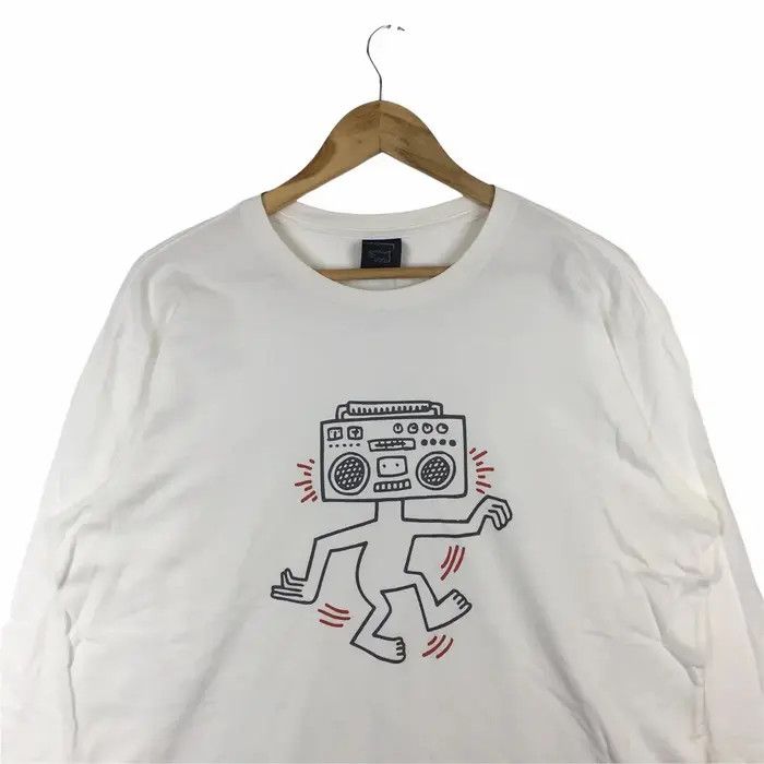 Keith Haring Vtg KEITH HARING Guerrilla Radio Tee Shirt Skate Pop Size L / US 10 / IT 46 - 2 Thumbnail