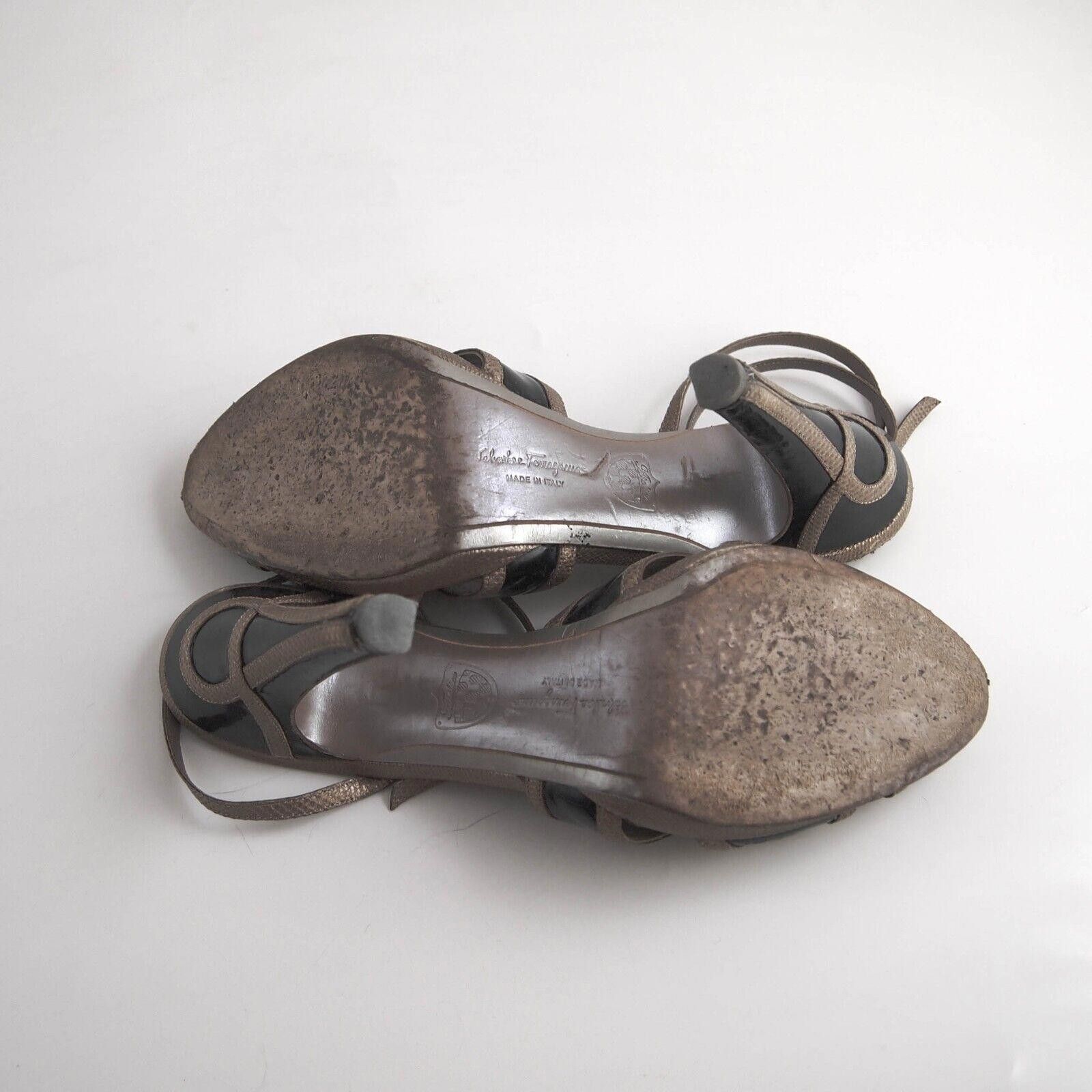 Salvatore Ferragamo Ferragamo Atelier Strappy Sandal Brown Snake US 8.5 EU 39 Size US 8.5 / IT 38.5 - 7 Thumbnail