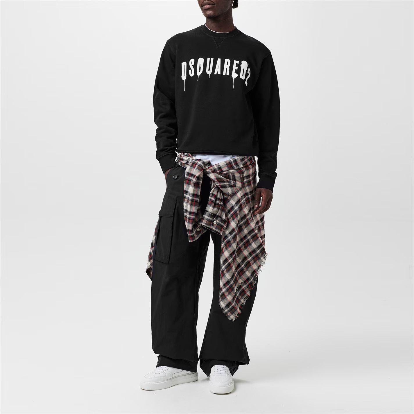 Dsquared2 o1g2r1mq0426 Logo Spray Cool Sweater in Black Size US L / EU 52-54 / 3 - 5 Thumbnail