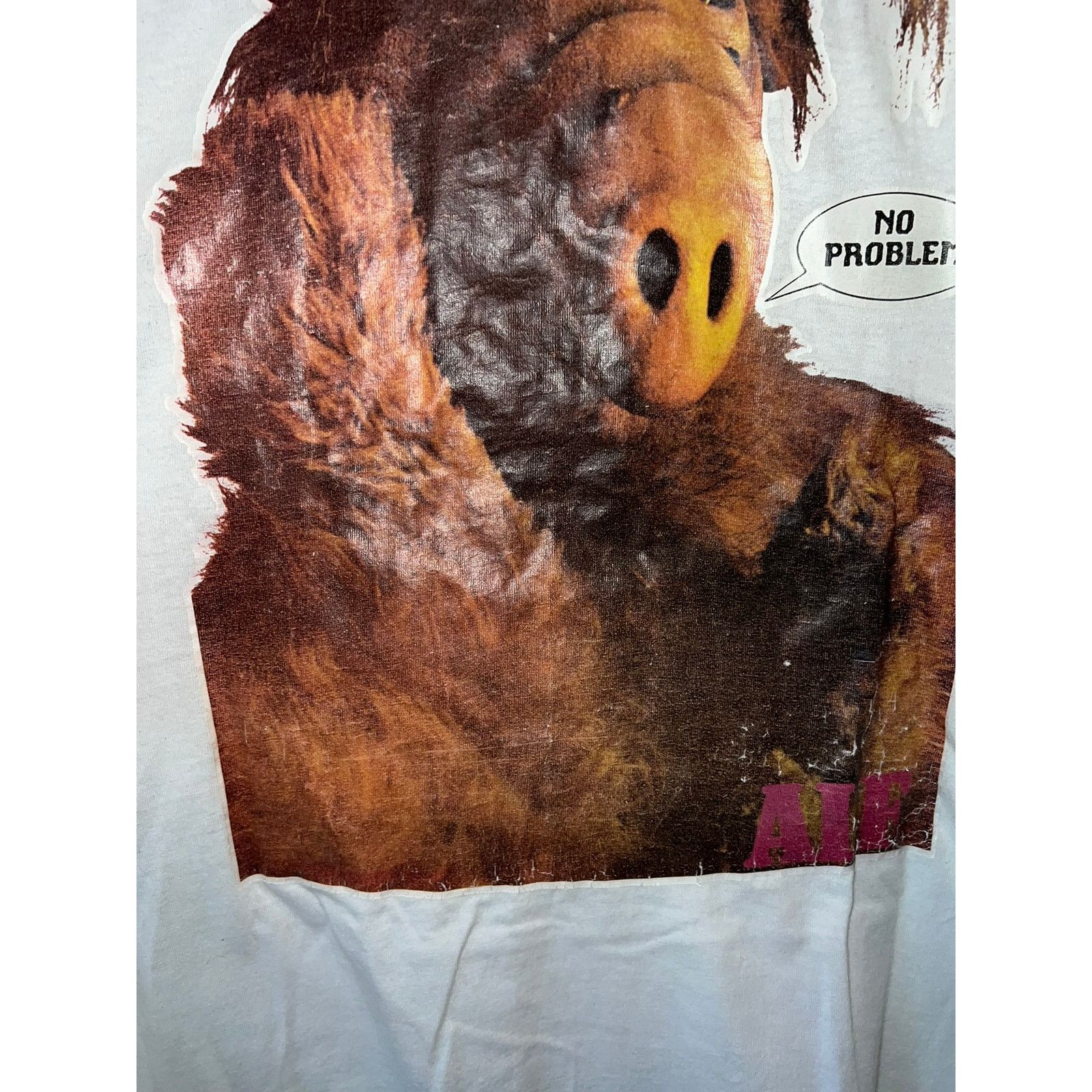 Other 1980s Vintage Alf No Problem TV Series White Shirt VTG 80s L Size US L / EU 52-54 / 3 - 3 Thumbnail