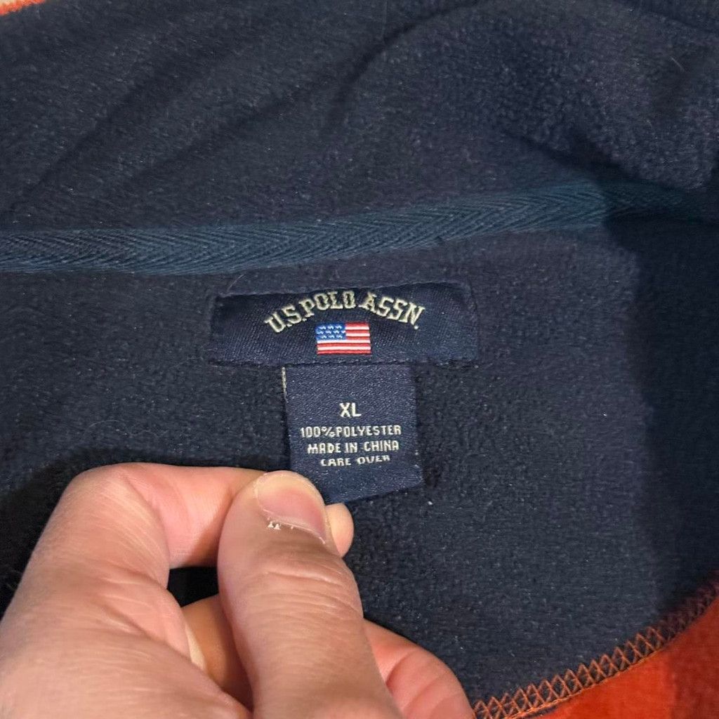 U.S. Polo Assn. Y2K Orange U.S. Polo Assn Quarter Zip Fleece Pullover XL Size US XL / EU 56 / 4 - 7 Thumbnail