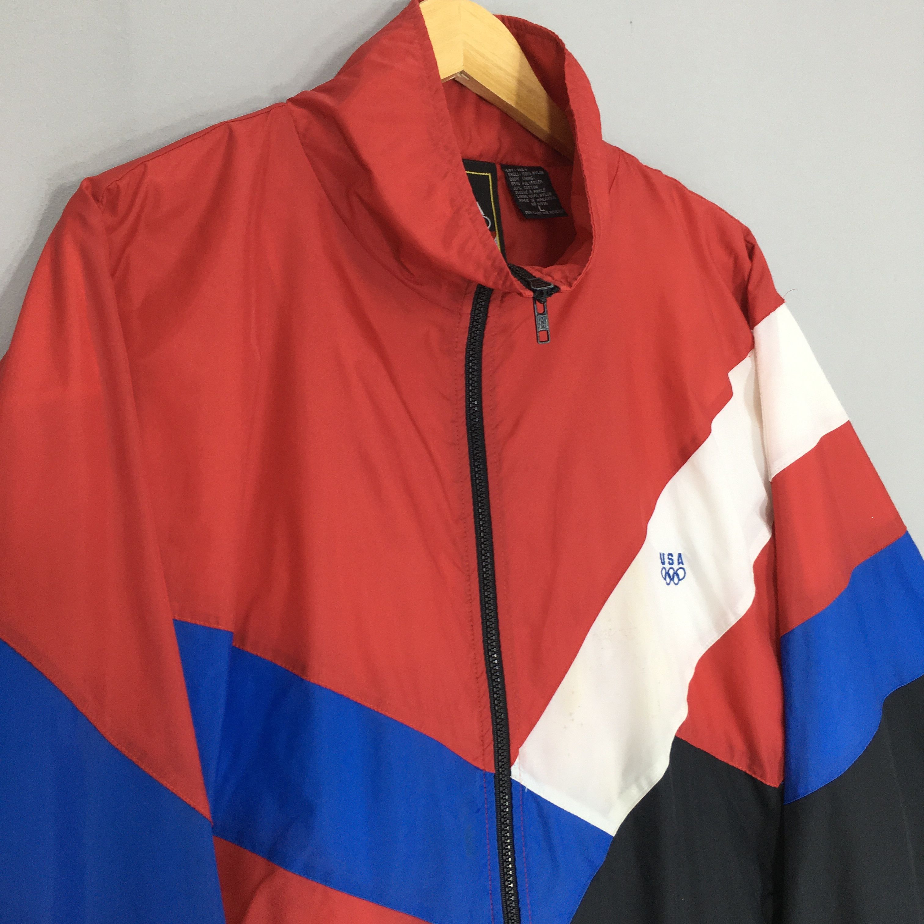 USA Olympics Vintage 90s JcPenney Olympics Usa Zipper Jacket Large Size US L / EU 52-54 / 3 - 3 Thumbnail