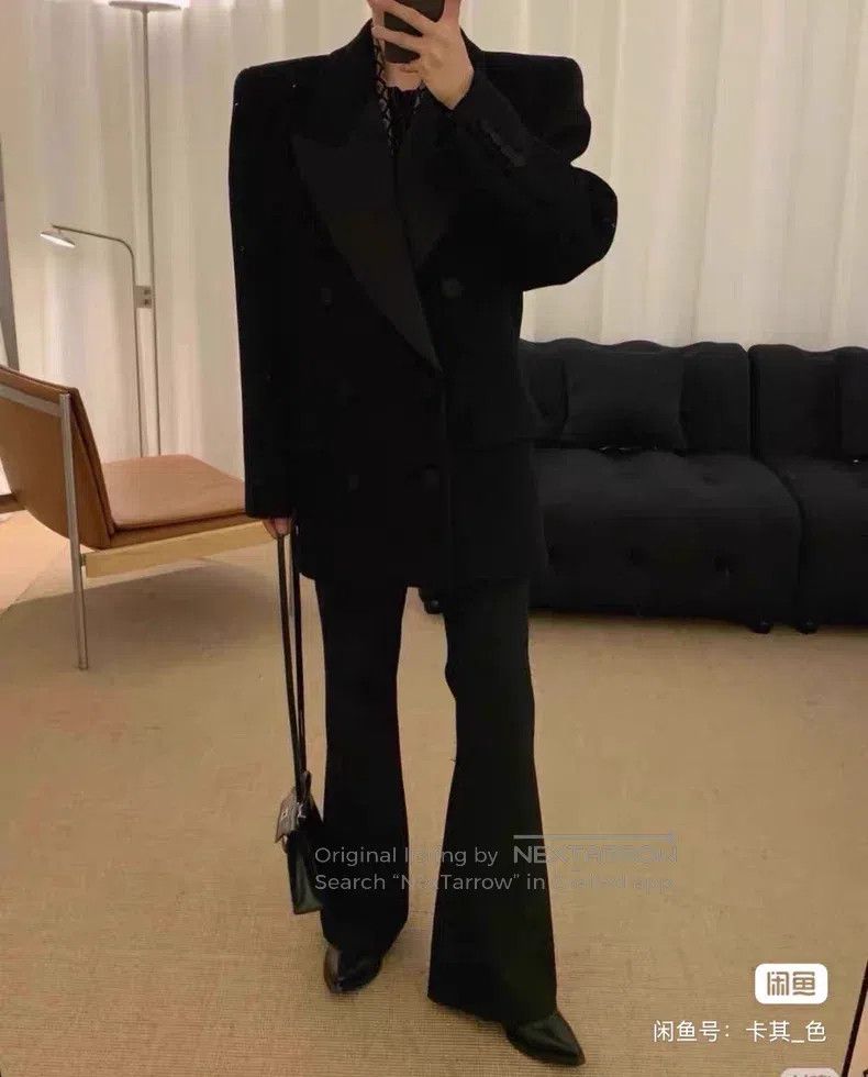Other Saint Laurent Paris Smoking Double-breasted Tweed Coat Size US S / EU 44-46 / 1 - 2 Thumbnail