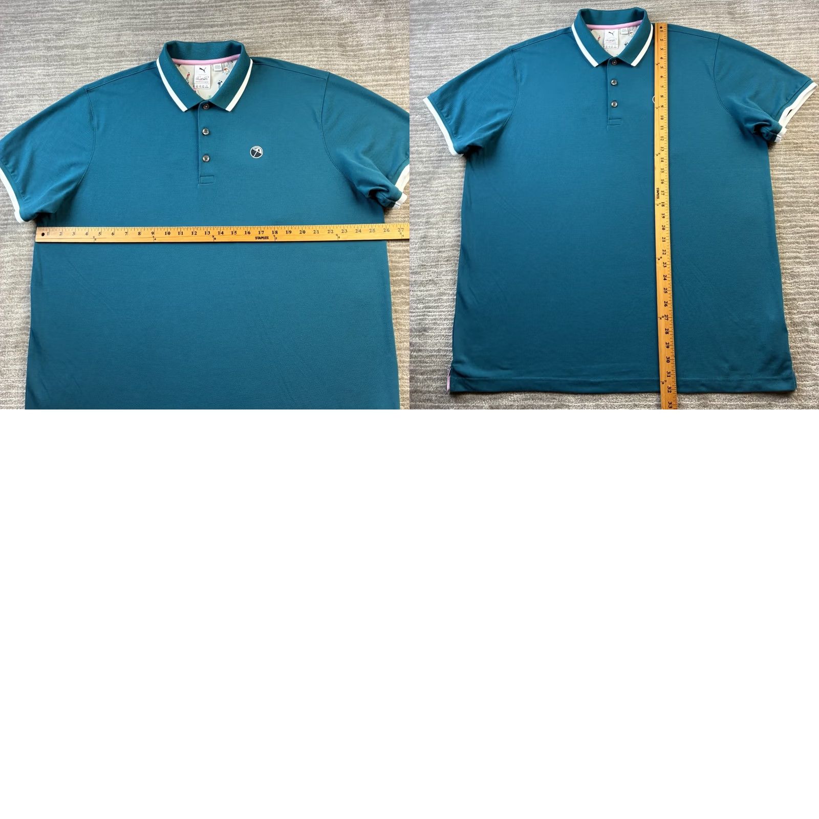 Puma PUMA Polo Shirt Mens 2XL Blue Arnold Palmer Golf Bay Hill Umbrella Tipped Size US XXL / EU 58 / 5 - 8 Thumbnail
