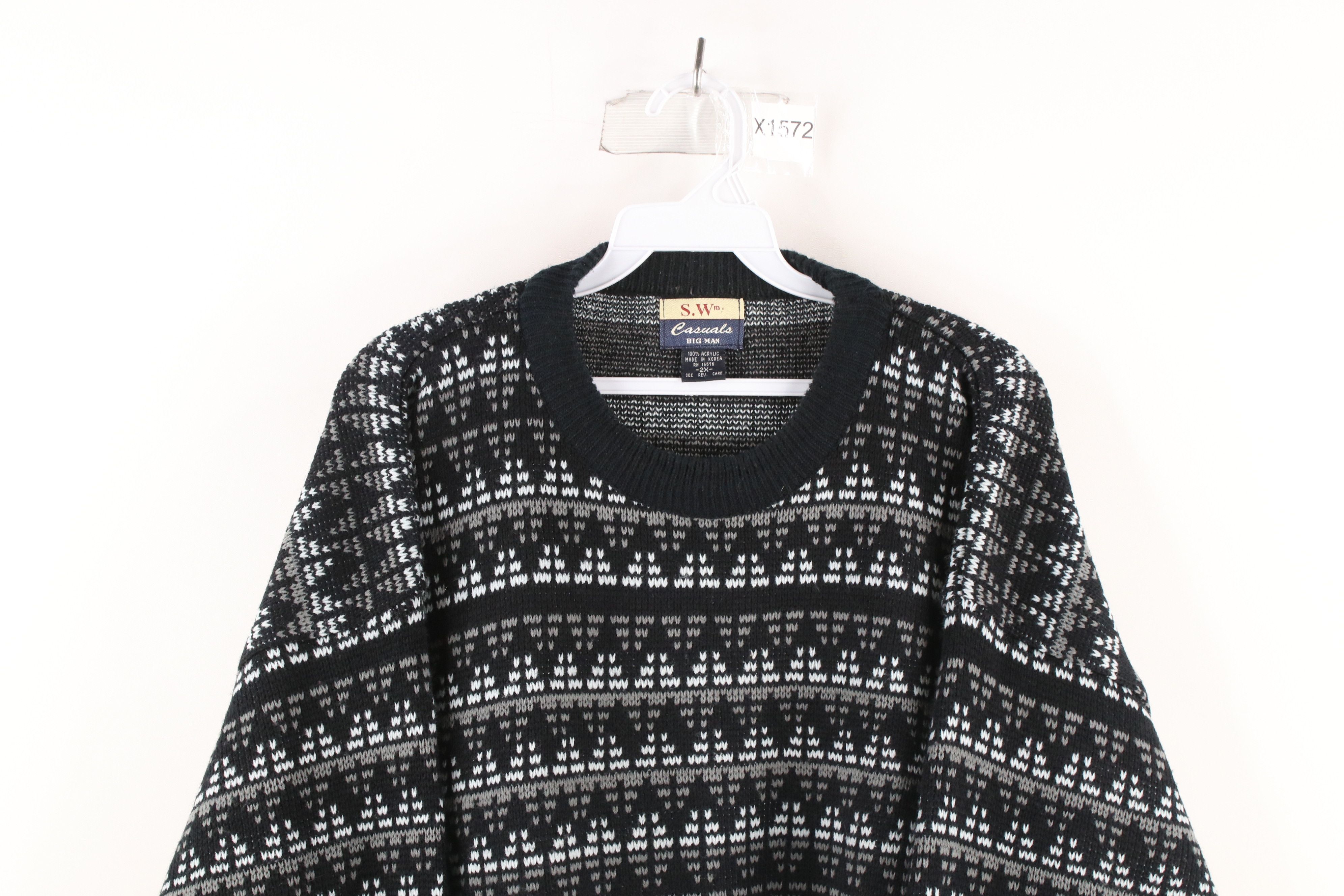 Vintage Vintage 90s Coogi Style Geometric Knit Cosby Dad Sweater Size US XXL / EU 58 / 5 - 2 Thumbnail