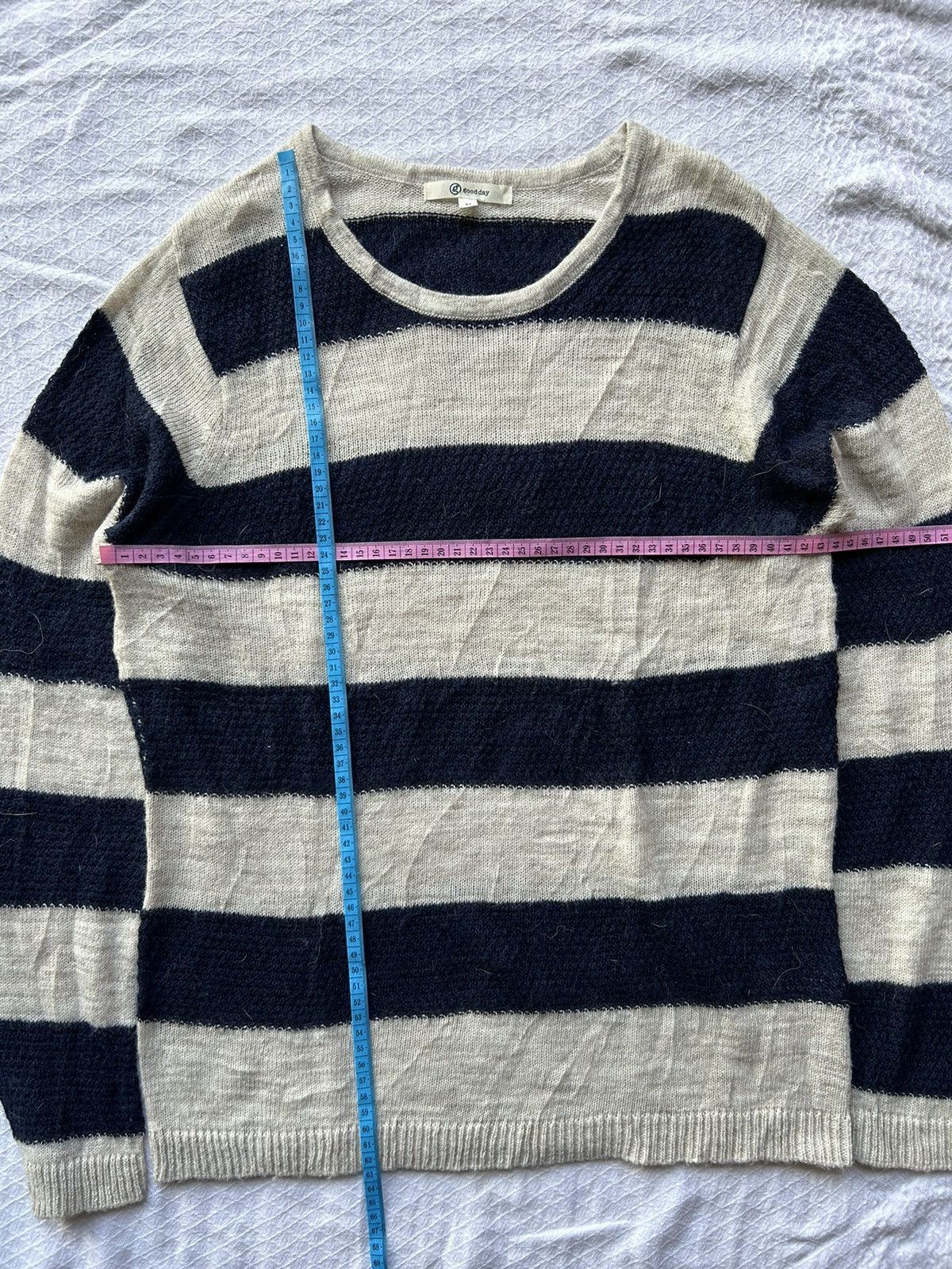 Issey Miyake × Japanese Brand 💸BINDINGOFFER💸Japanese Knit Stripe Good day Long Sleeve Size US M / EU 48-50 / 2 - 11 Thumbnail