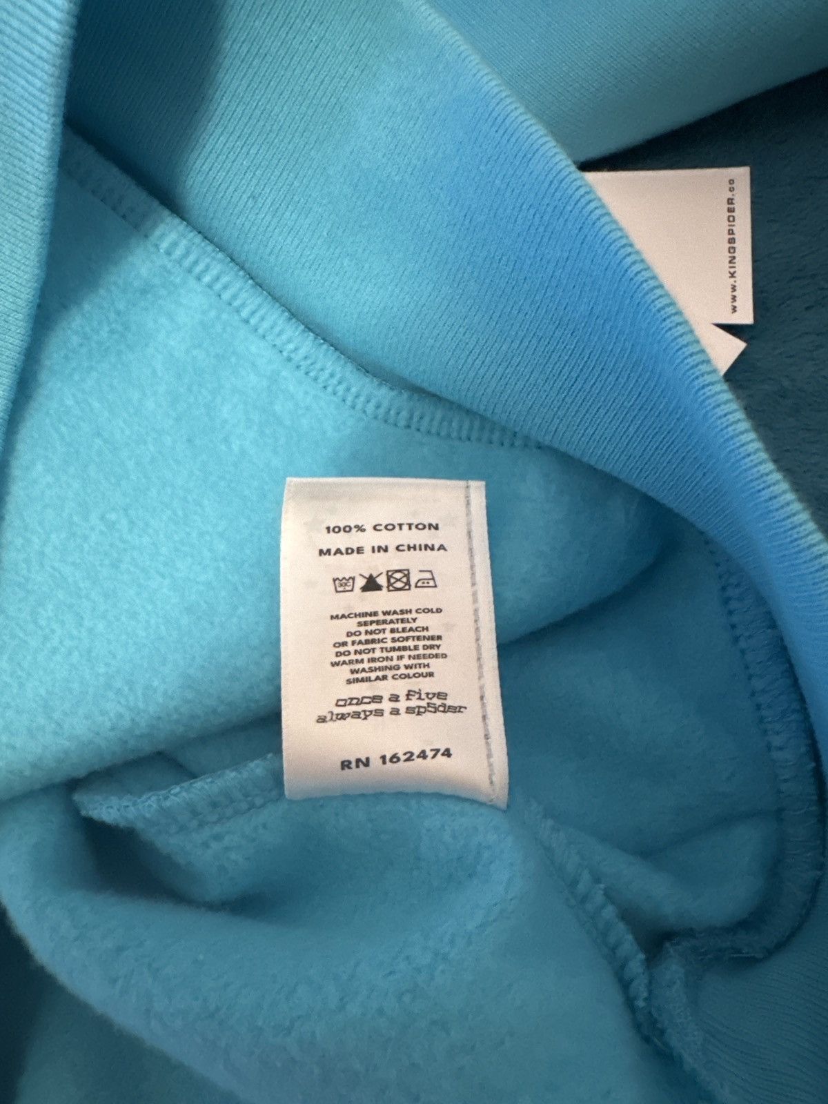 Sp5der Sp5der punk V2 hoodie ‘cyan’ Size US XS / EU 42 / 0 - 9 Thumbnail