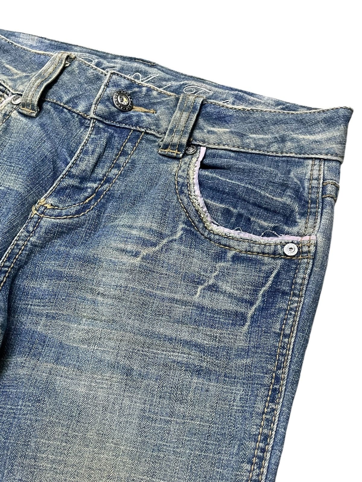 Shellac × Tornado Mart Tornado Mart Style Japanese Brand Flared Tribal Pocket Jeans Size US 28 / EU 44 - 7 Thumbnail