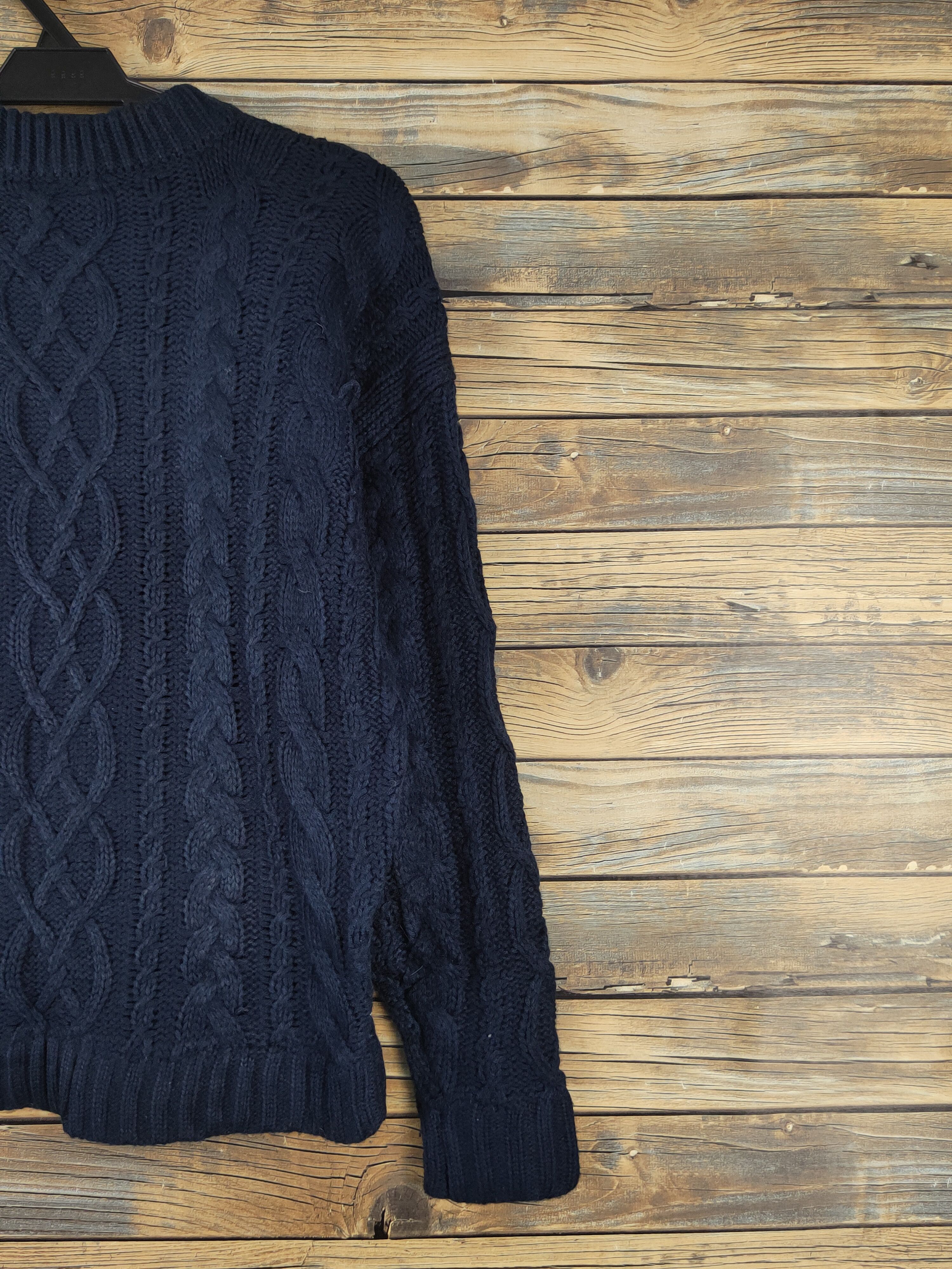 Aran Isles Knitwear × Japanese Brand × Vintage Sly Standard Navy Knitwear Sweatshirts #W1244 Size M / US 6-8 / IT 42-44 - 9 Thumbnail